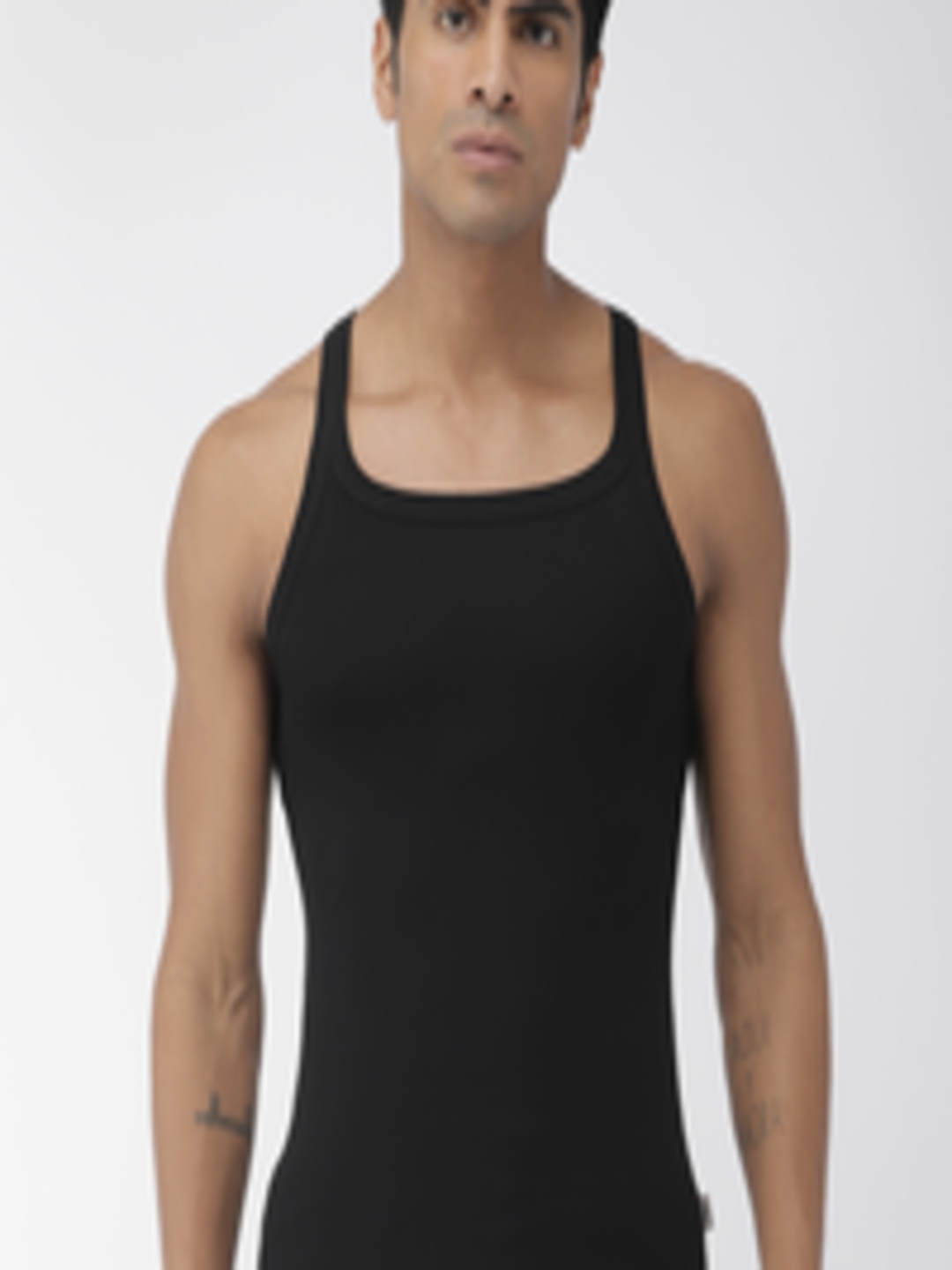 Buy Park Avenue Men Black Solid Innerwear Vest PZVR00055 K6 - Innerwear ...