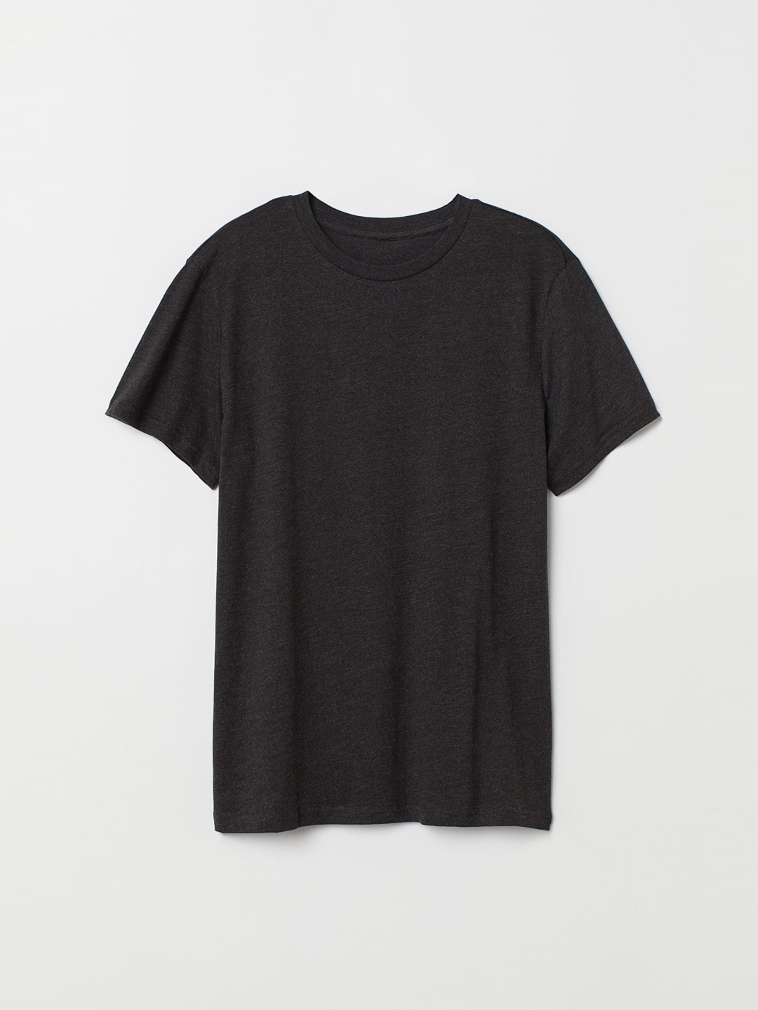 Buy H&M Men Black Solid Cotton T Shirt Regular Fit Tshirts for Men