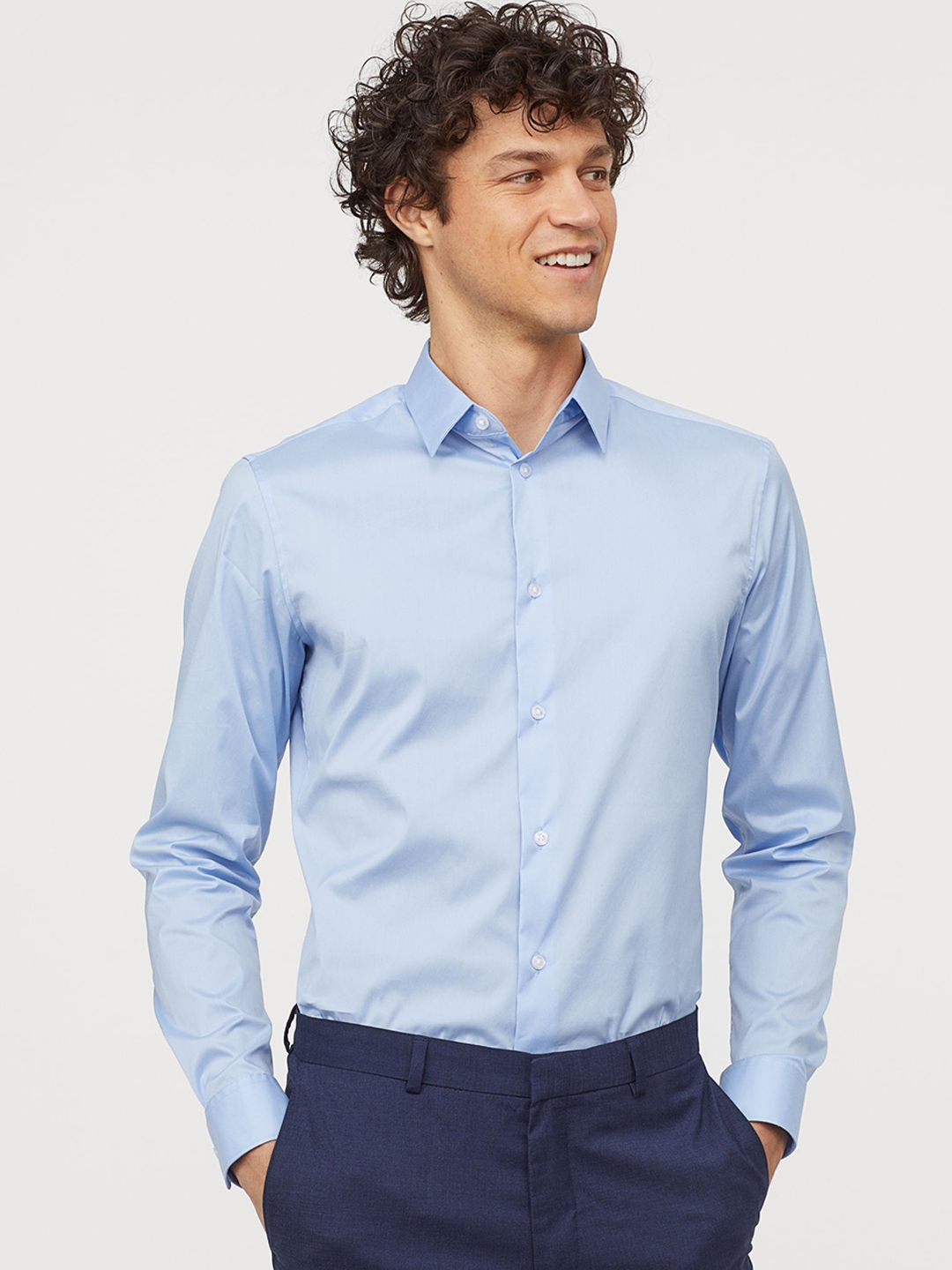 h&m blue pants