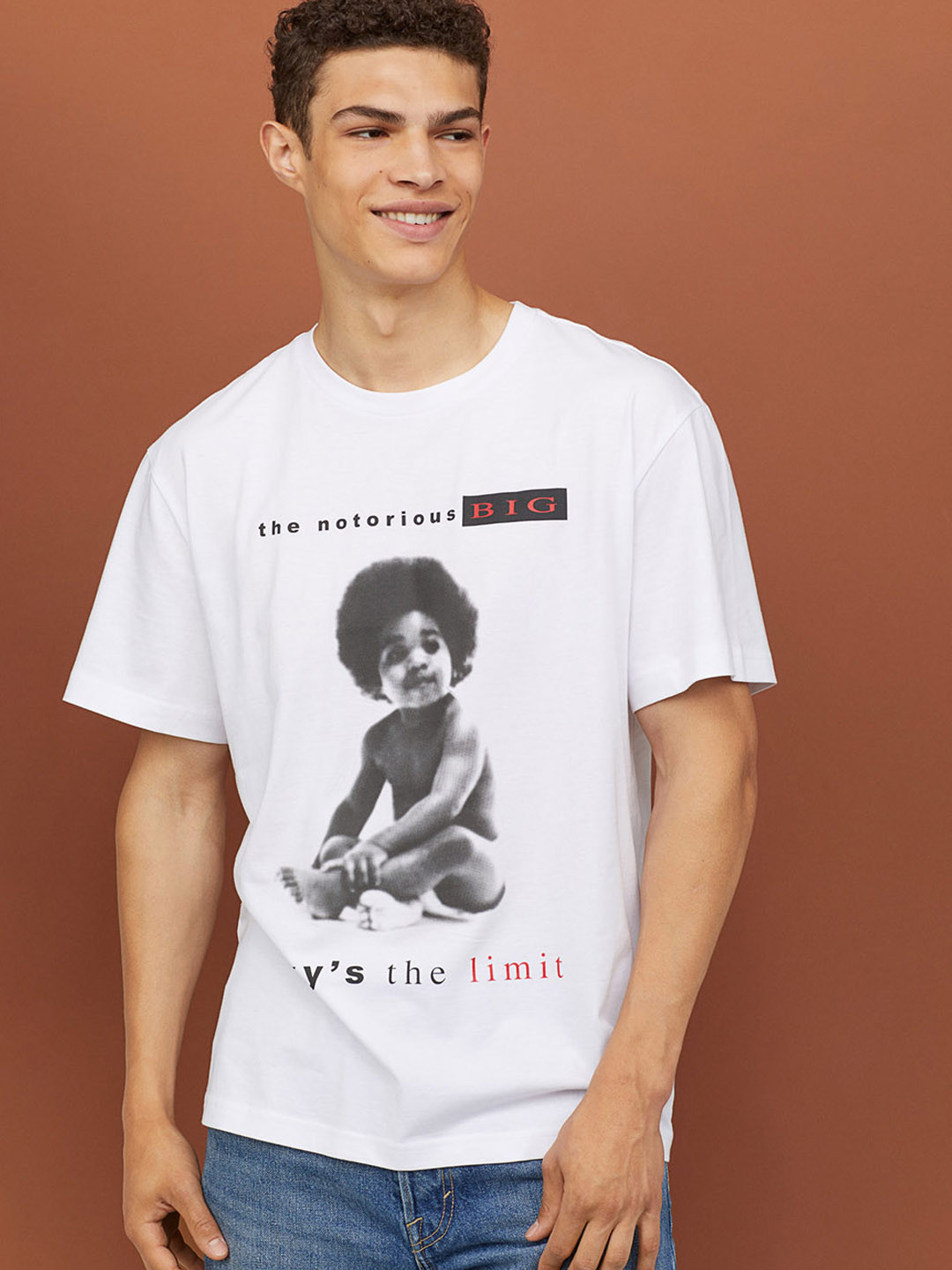 Buy HM Men White Printed Pure Cotton T Shirt Tshirts for Men 10367139