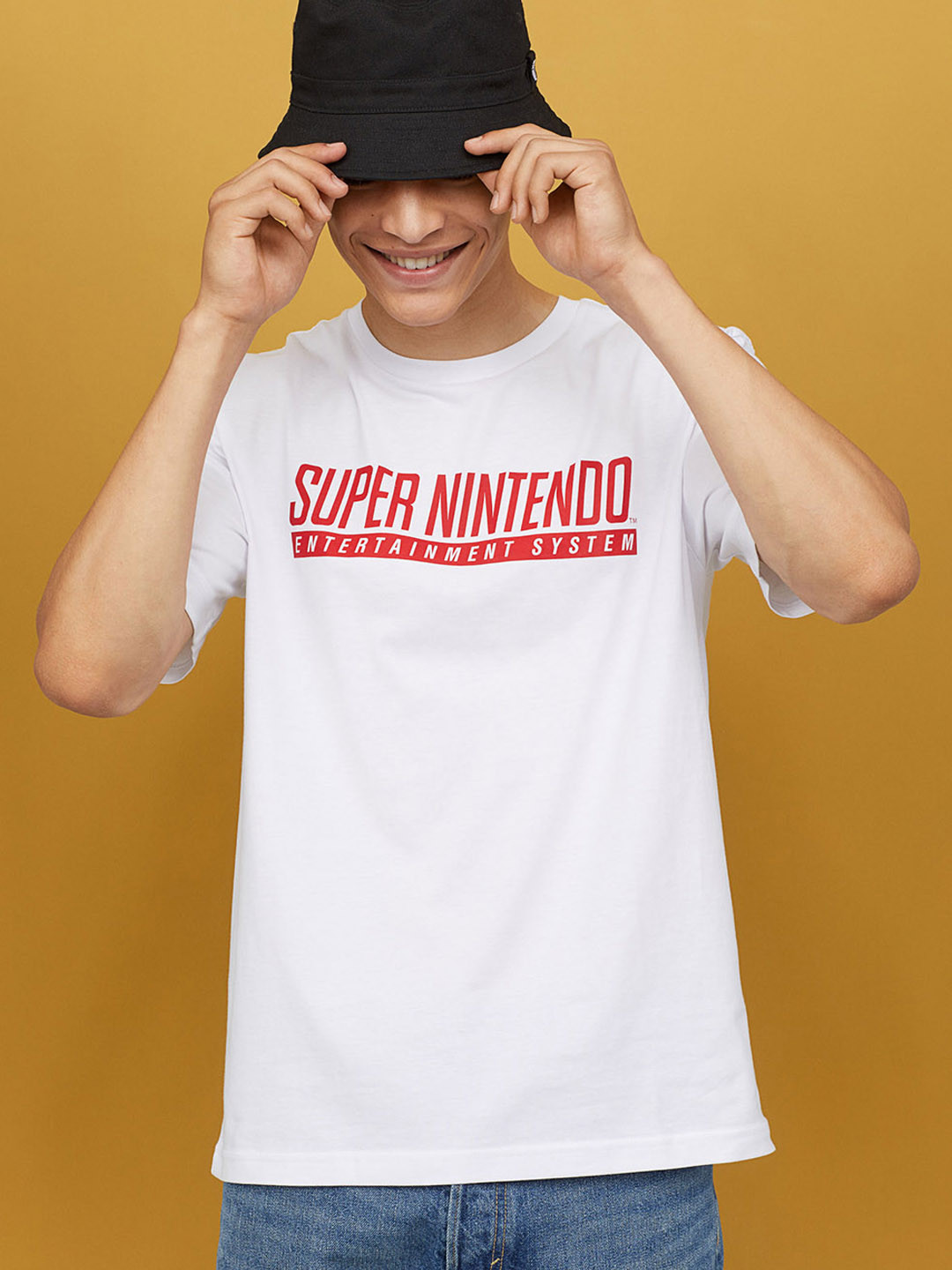 Buy HM Men White Printed Pure Cotton T Shirt Tshirts for Men 10367147