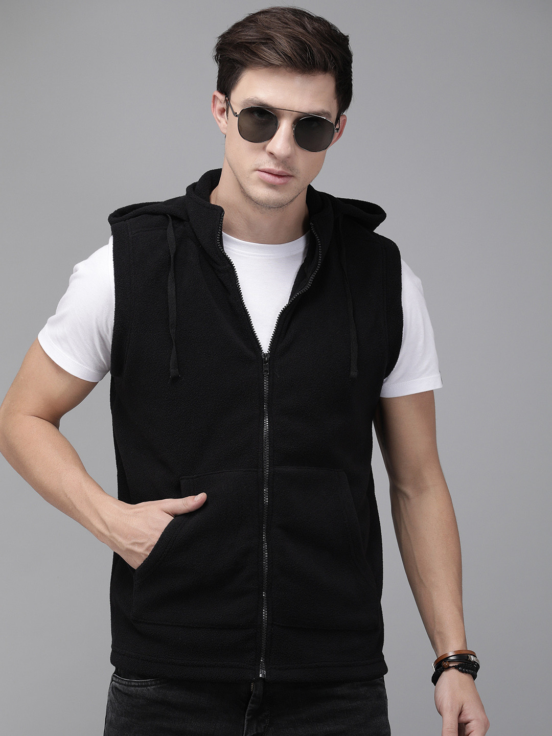 Men's Black Solid Sweatshirt