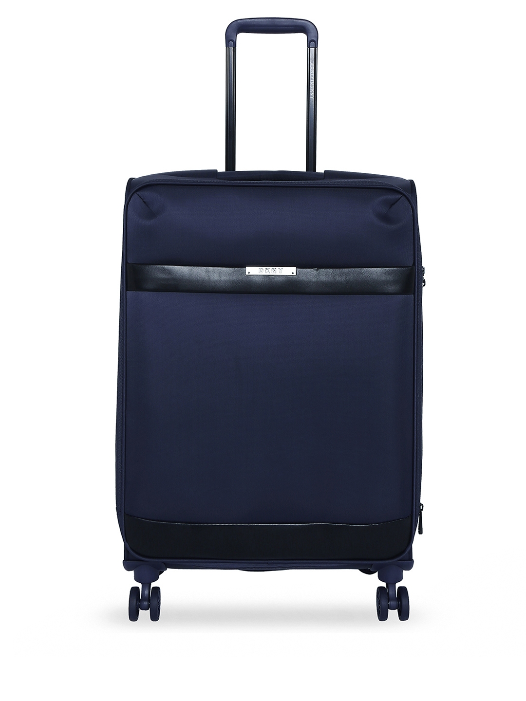 Buy DKNY Navy Blue Solid Mens Ace Soft Sided Large Trolley Suitcase ...