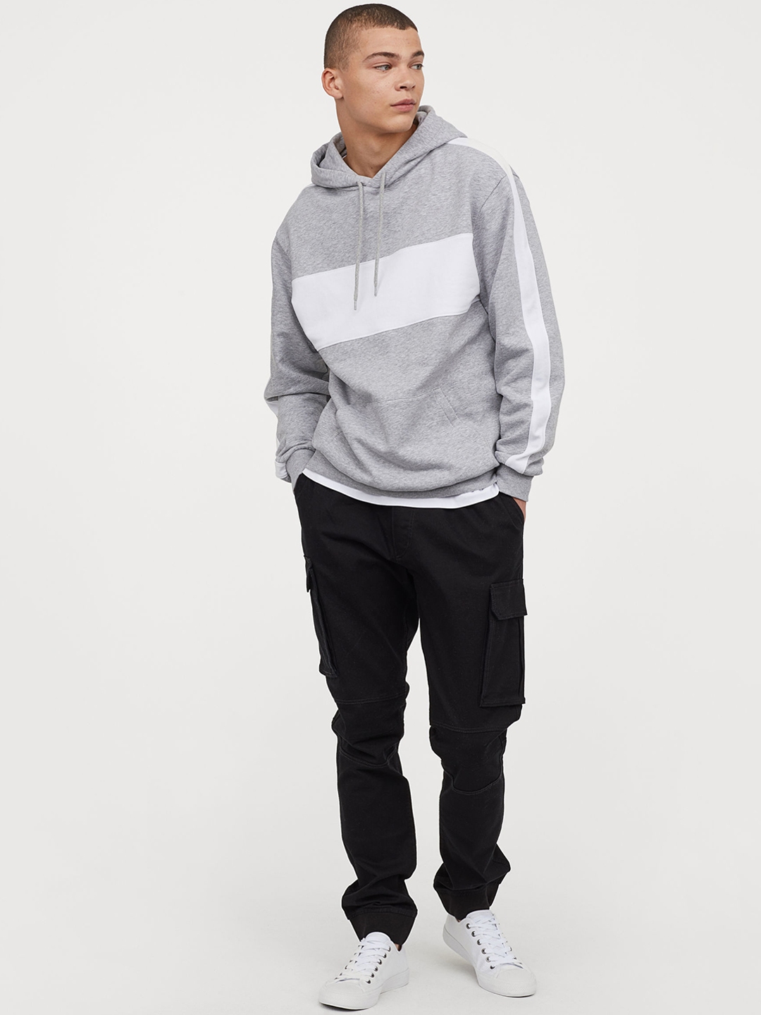 cotton cargo joggers h&m