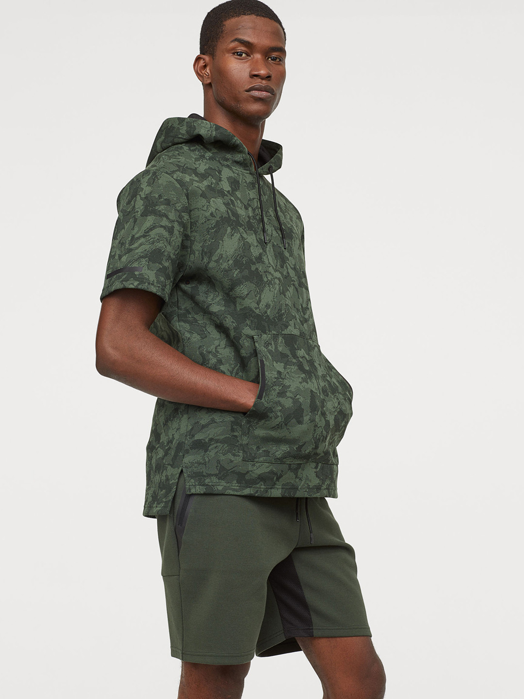 Buy H&M Men Green Solid Sports Shorts Shorts for Men 10374099 Myntra