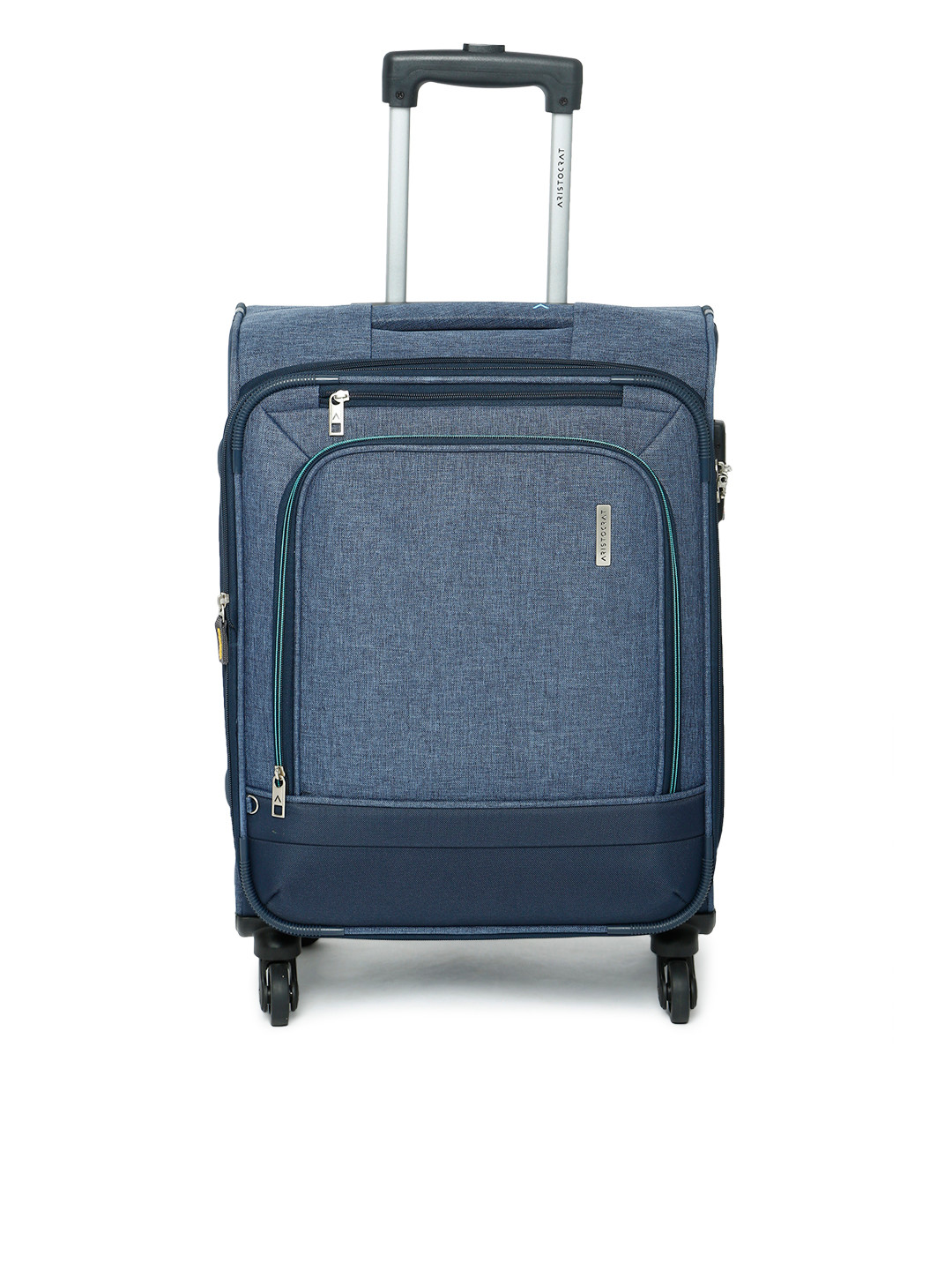 Buy Aristocrat Blue Solid Saphire Soft Sided Cabin Trolley Suitcase