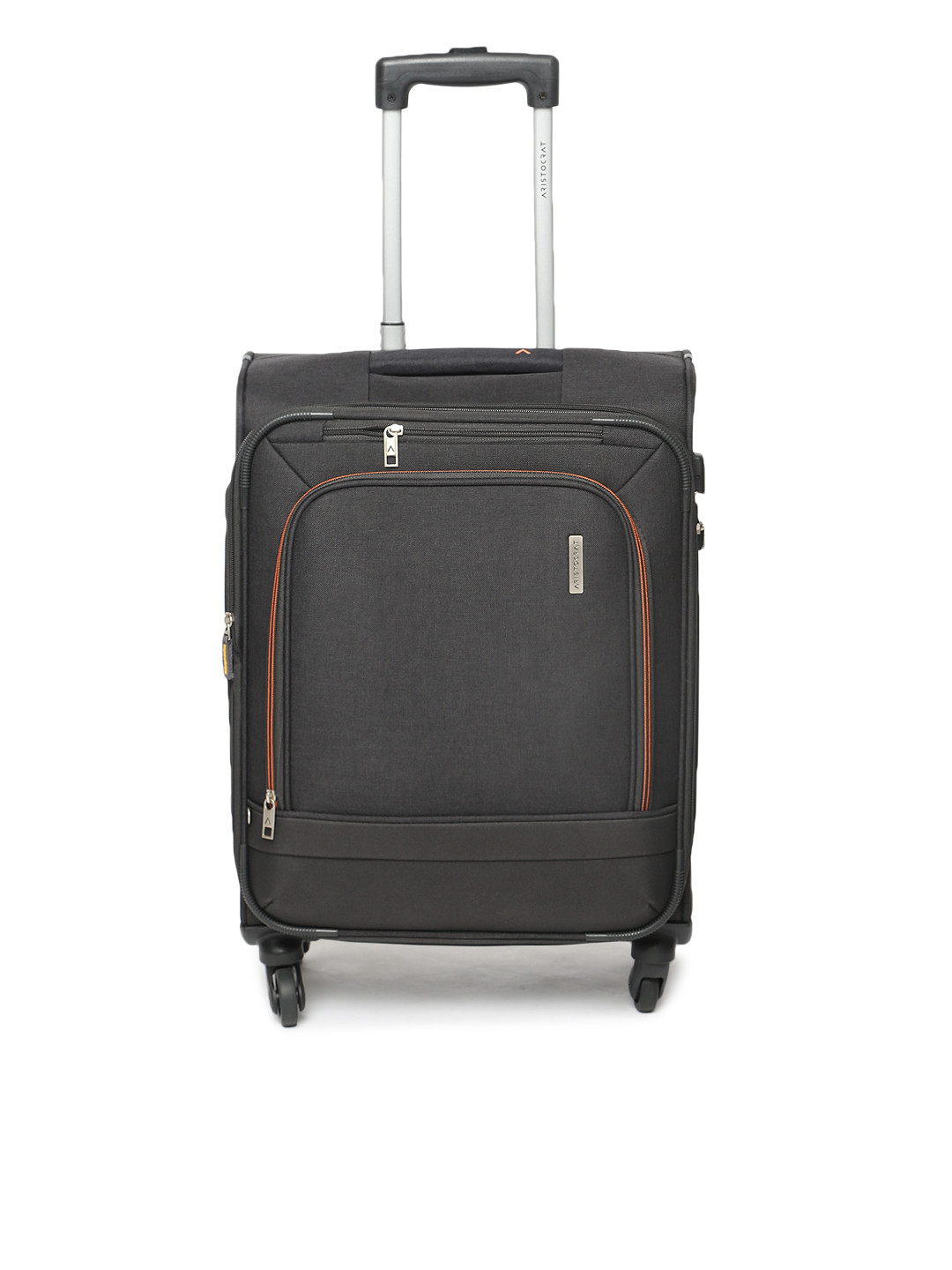 Buy Aristocrat Grey Solid Saphire Soft Sided Cabin Trolley Suitcase