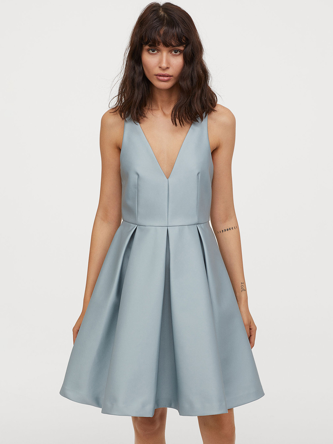 Buy H&M Women Green Solid Dress With A Sheen Dresses for Women 10375871 Myntra