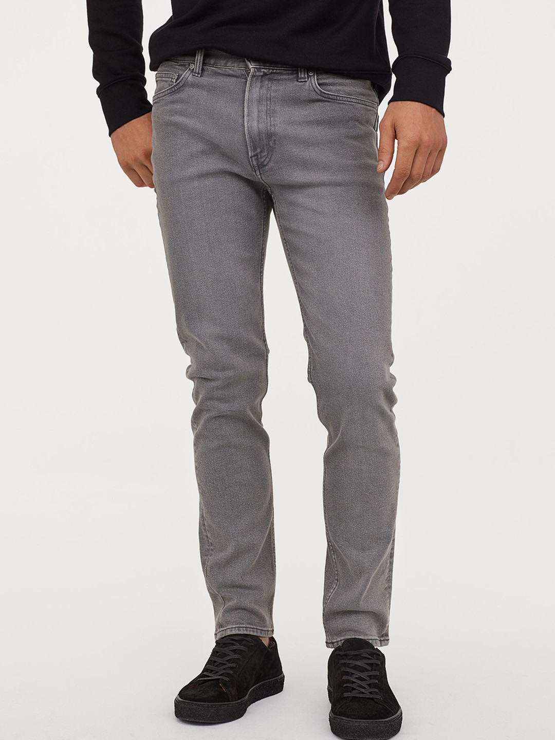 Buy H&M Men Grey Slim Jeans Jeans for Men 10376109 Myntra
