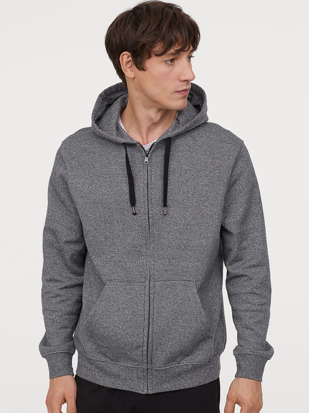Sweat à Capuche HRM Homme - Premium - Fermeture Éclair - Coupe Adjustée