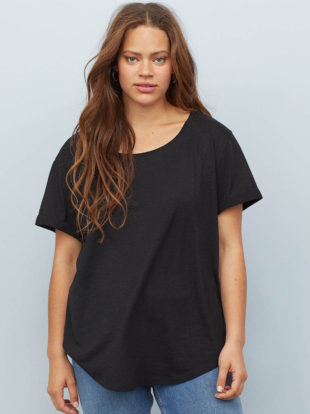 Buy H&M Women Black Solid Modal Blend T Sustainable Shirt Tshirts for