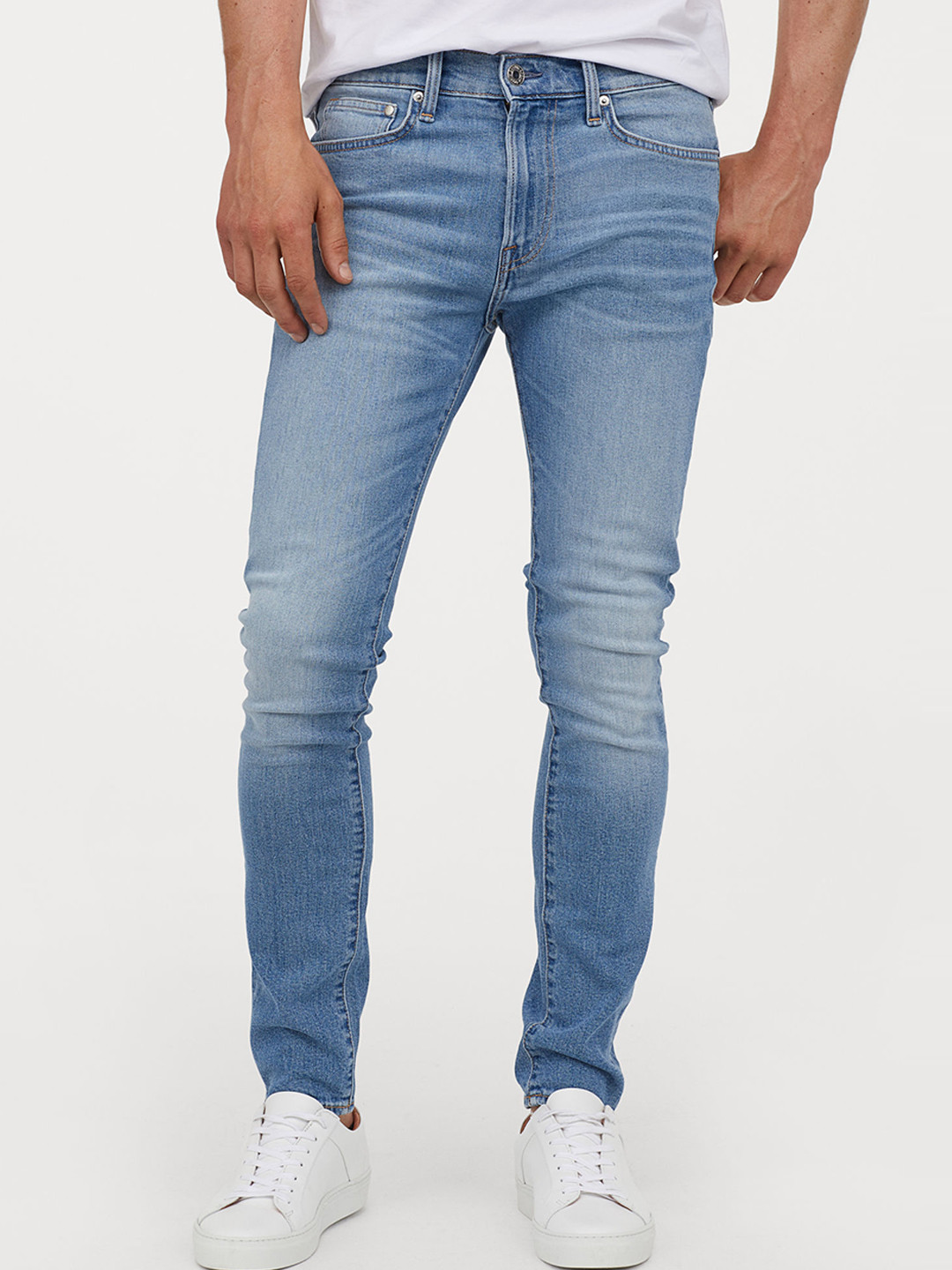 Buy H&M Men Blue Skinny Jeans Jeans for Men 10385383 Myntra
