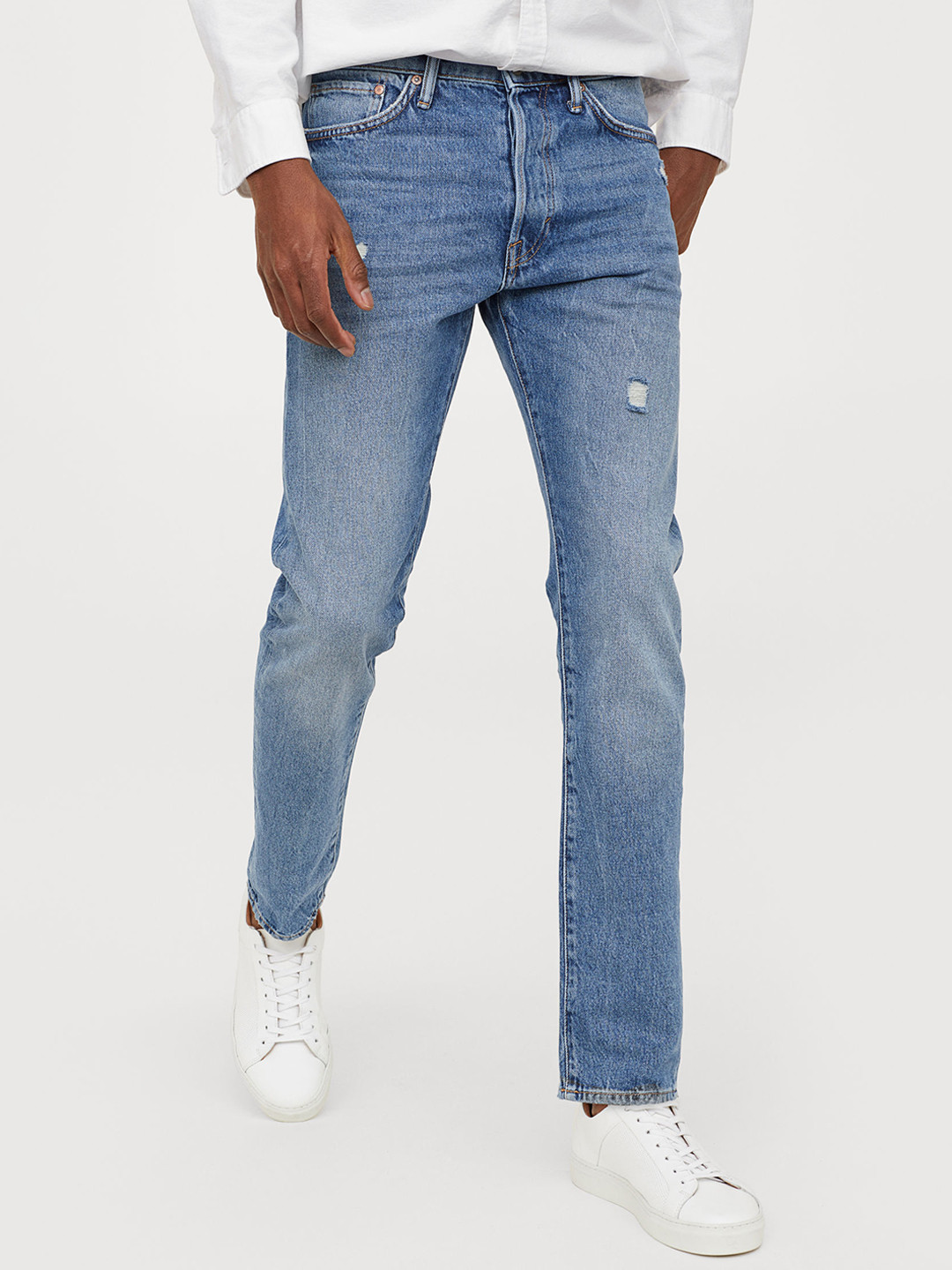 Buy H&M Men Blue Slim Straight Jeans Jeans for Men 10385397 Myntra