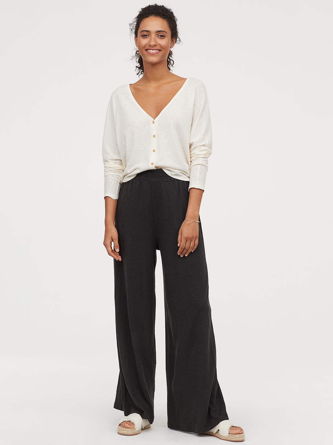 hm linen blend trousers