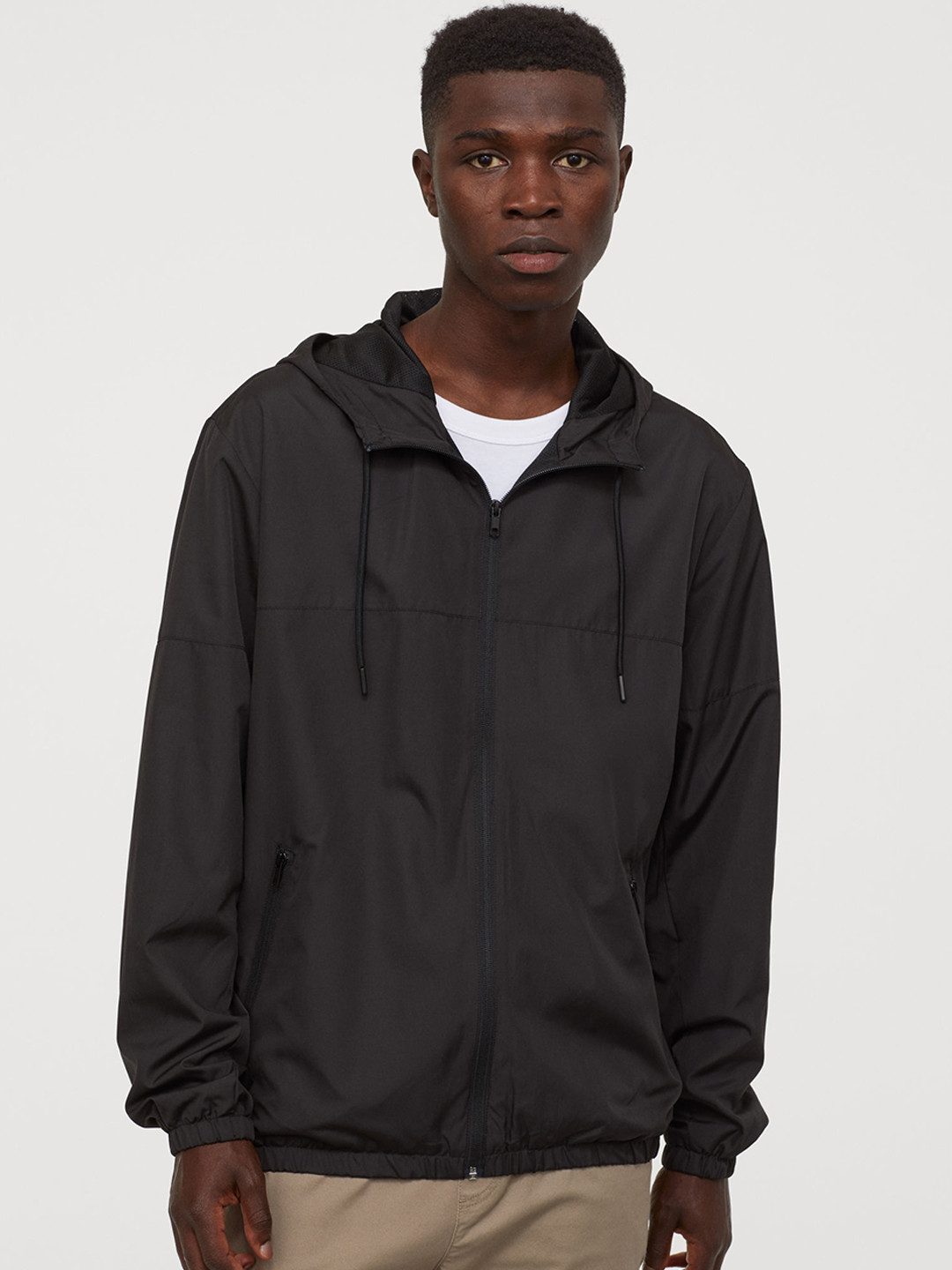 Buy H&M Men Black Solid Windbreaker Jackets for Men 10385889 Myntra