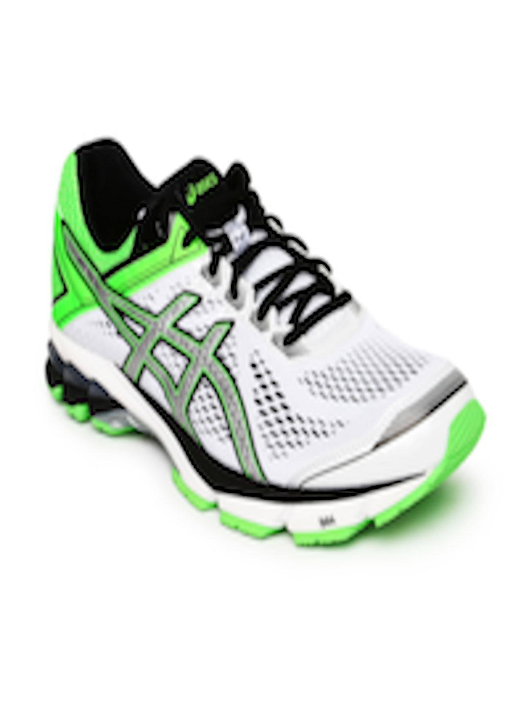 Buy ASICS Men White & Green GT 1000 4 Running Shoes - Sports Shoes for ...