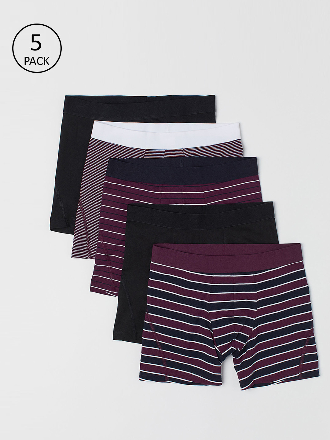 Buy H&M Men 5 Pack Mid Trunks 0736944001 Briefs for Men 10386417 Myntra