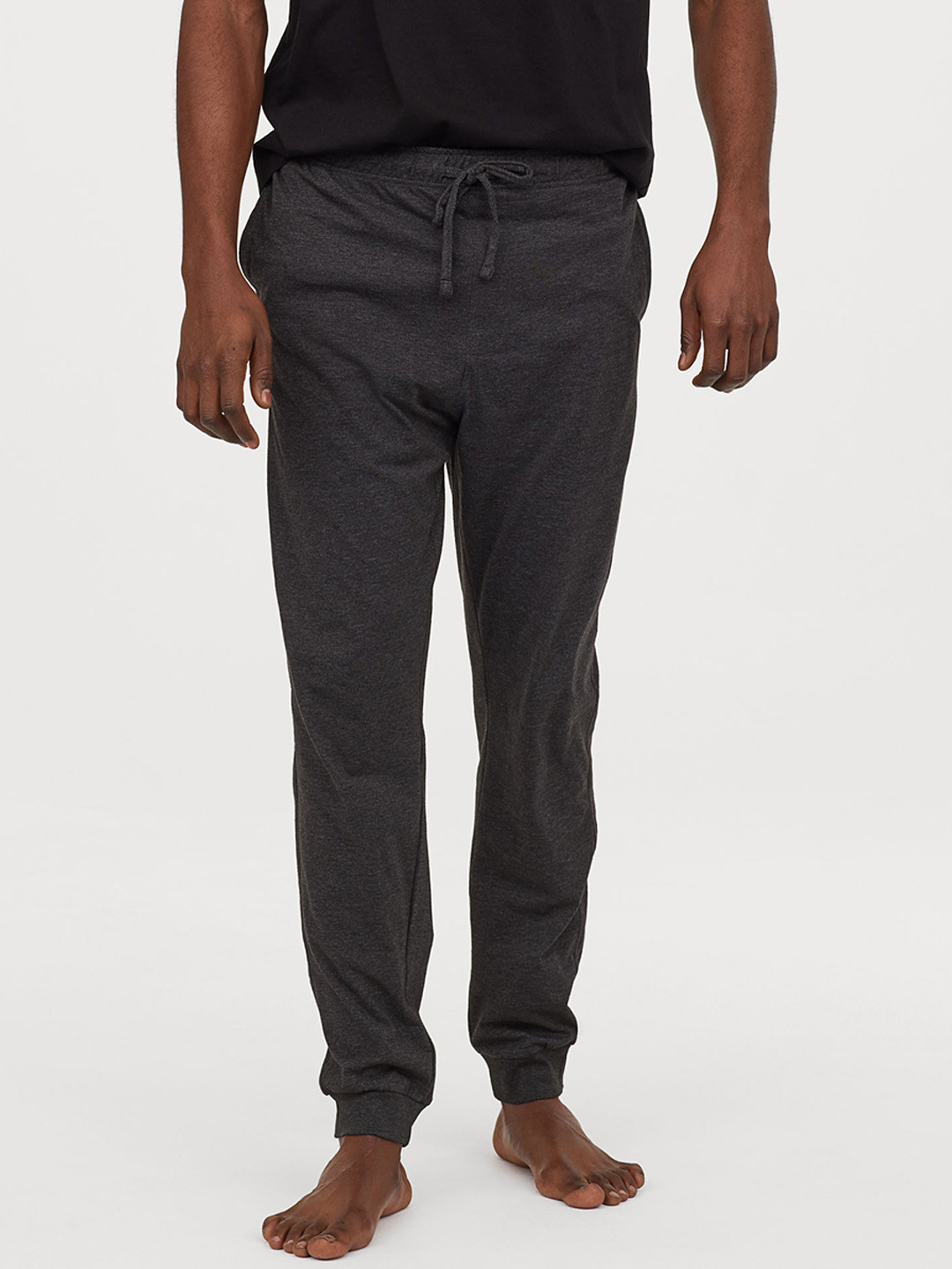 Buy H&M Men Black Solid Pyjama Bottoms Lounge Pants for Men 10386805