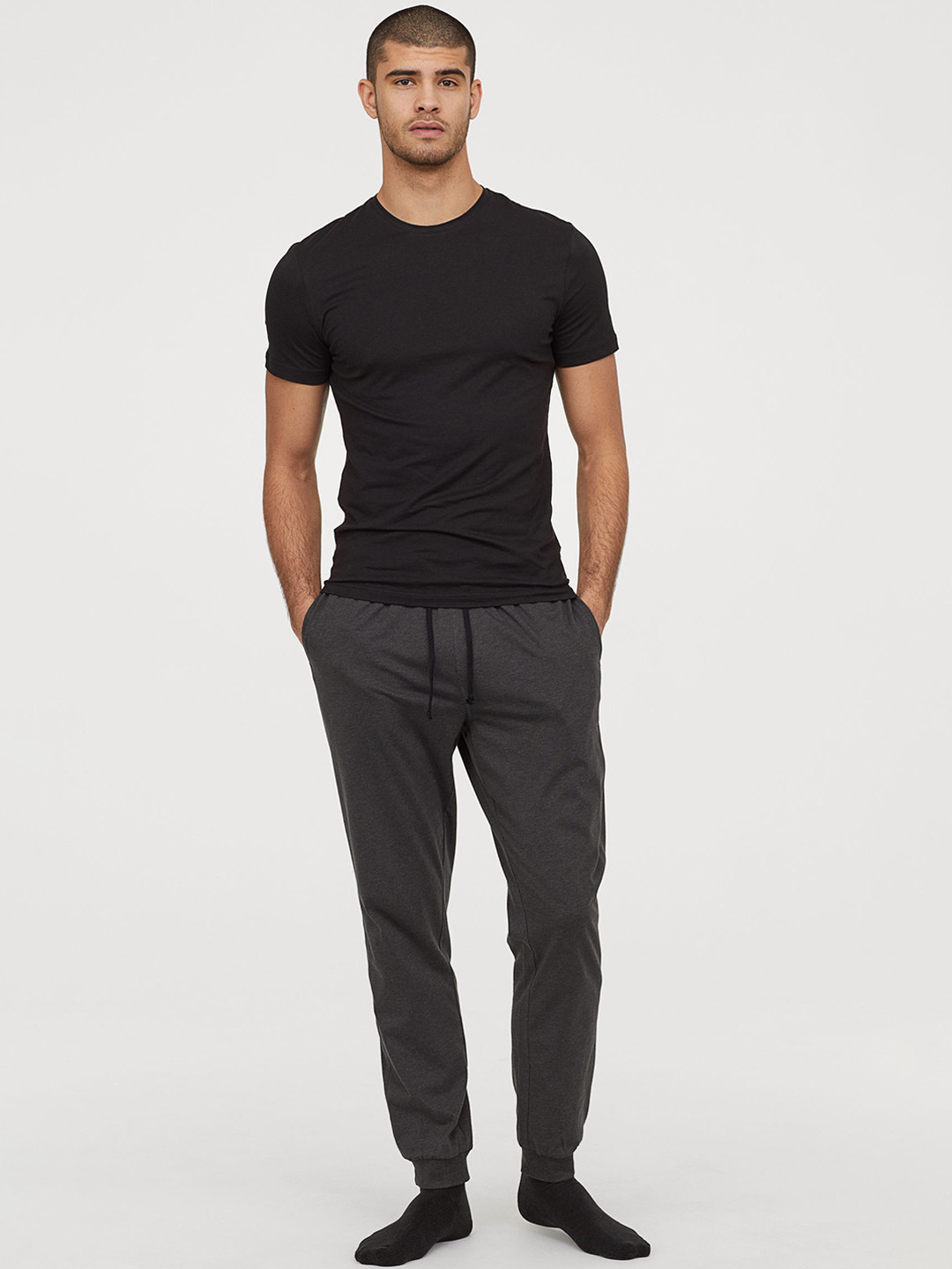 Buy H&M Men Black Solid Pyjama Bottoms 0713380002 Lounge Pants for