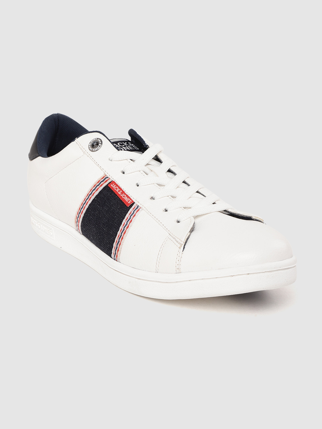 jack & jones colourblocked white sneakers