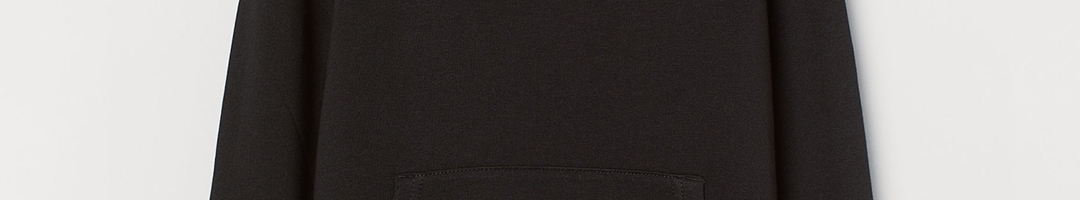 Buy H&M Boys Black Hooded Sweatshirt - Sweatshirts for Boys 10389609 ...