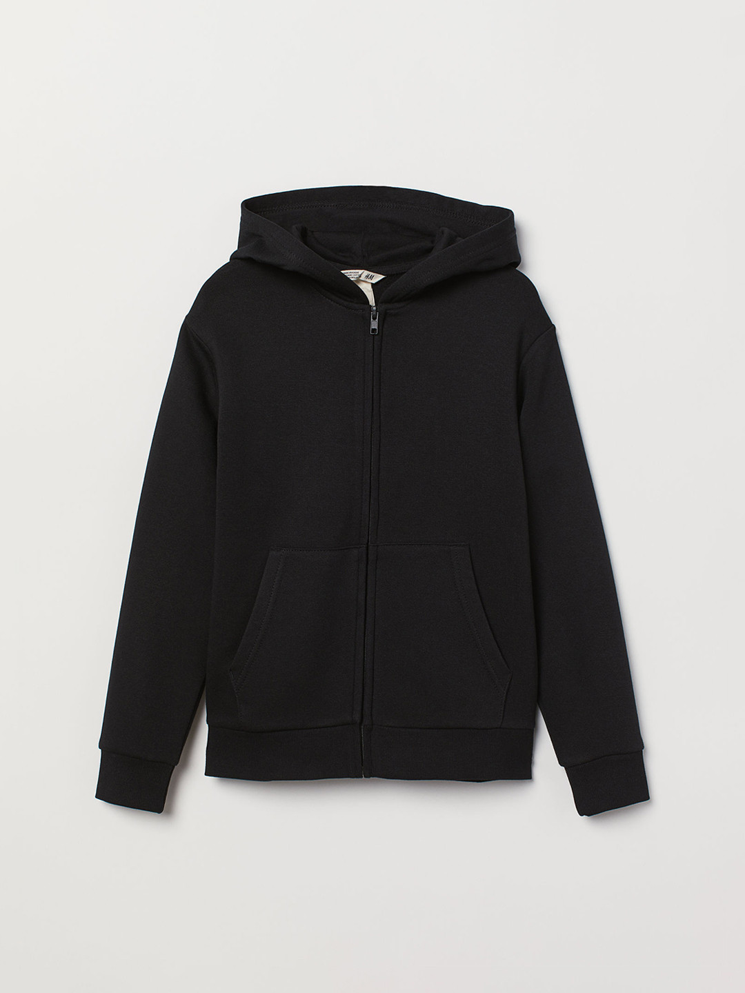 Buy H&M Boys Black Solid Hooded Sustainable Jacket Sweatshirts for