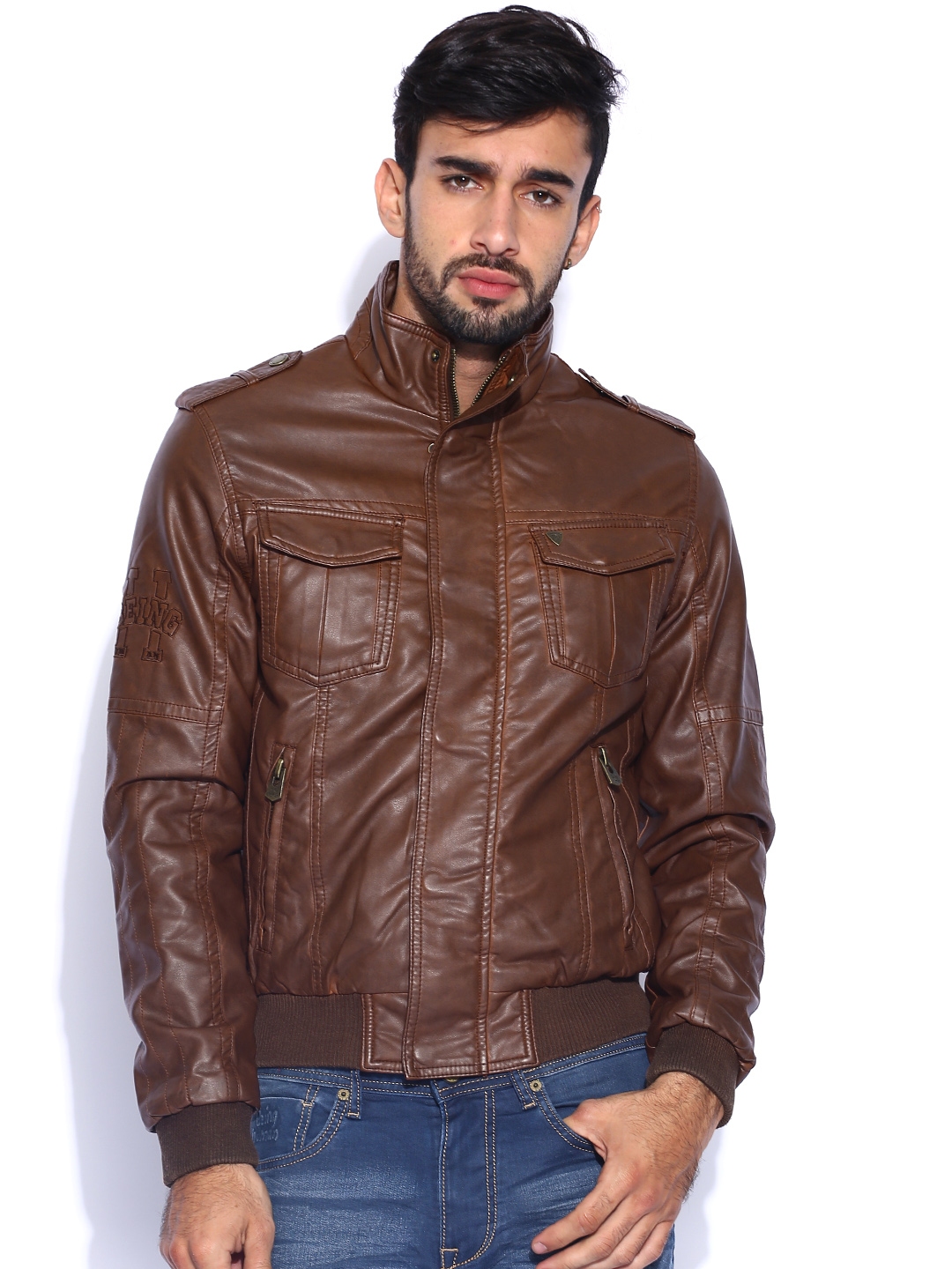 Buy Being Human Clothing Brown Jacket - Jackets for Men 1039353 | Myntra