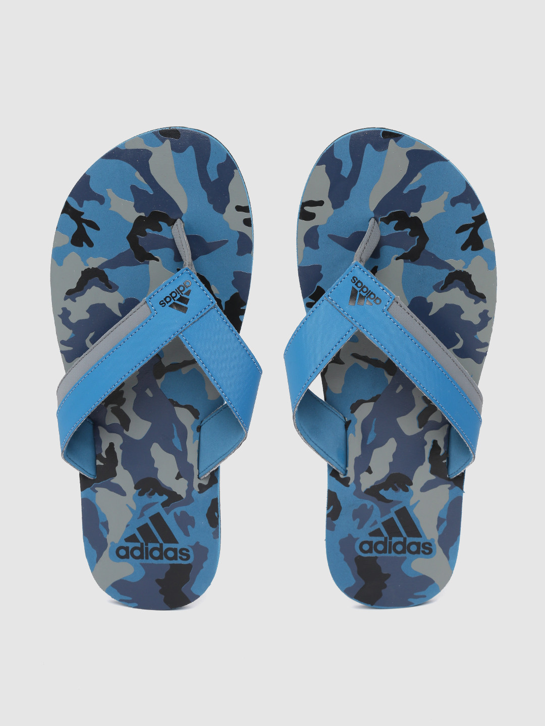 Buy ADIDAS Men Blue & Grey Toe Side II Camouflage Print Thong Flip Flops - Flip Flops for Men 