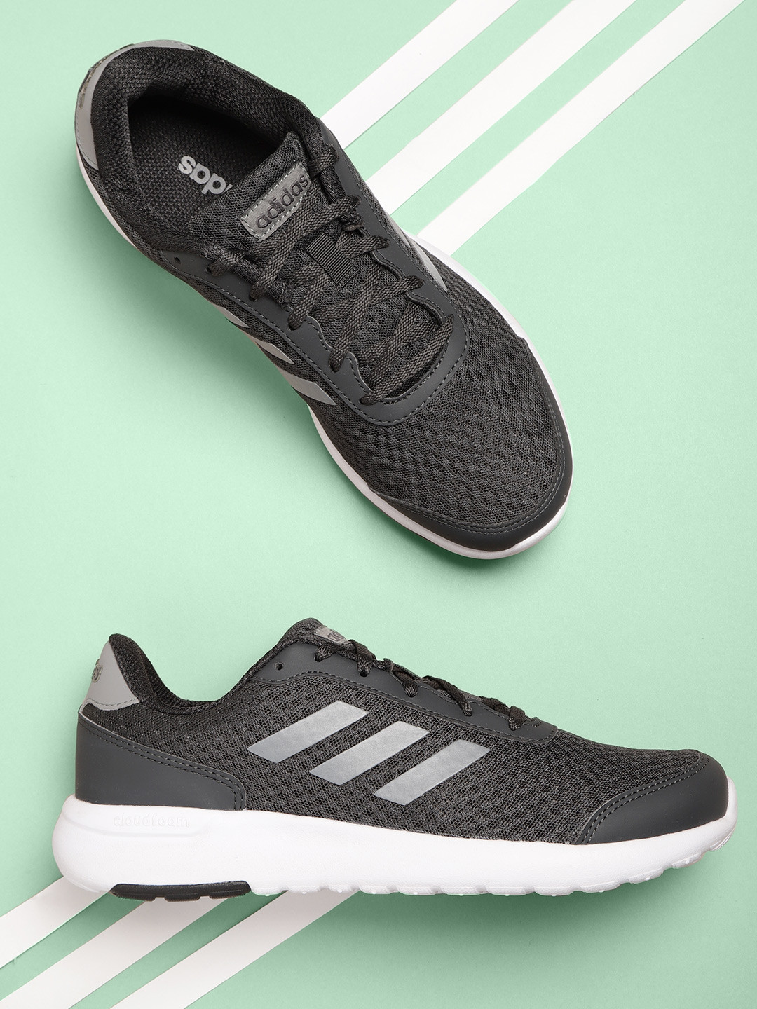 Buy ADIDAS Men Charcoal Grey Solid QuickSpike Running Shoes Sports