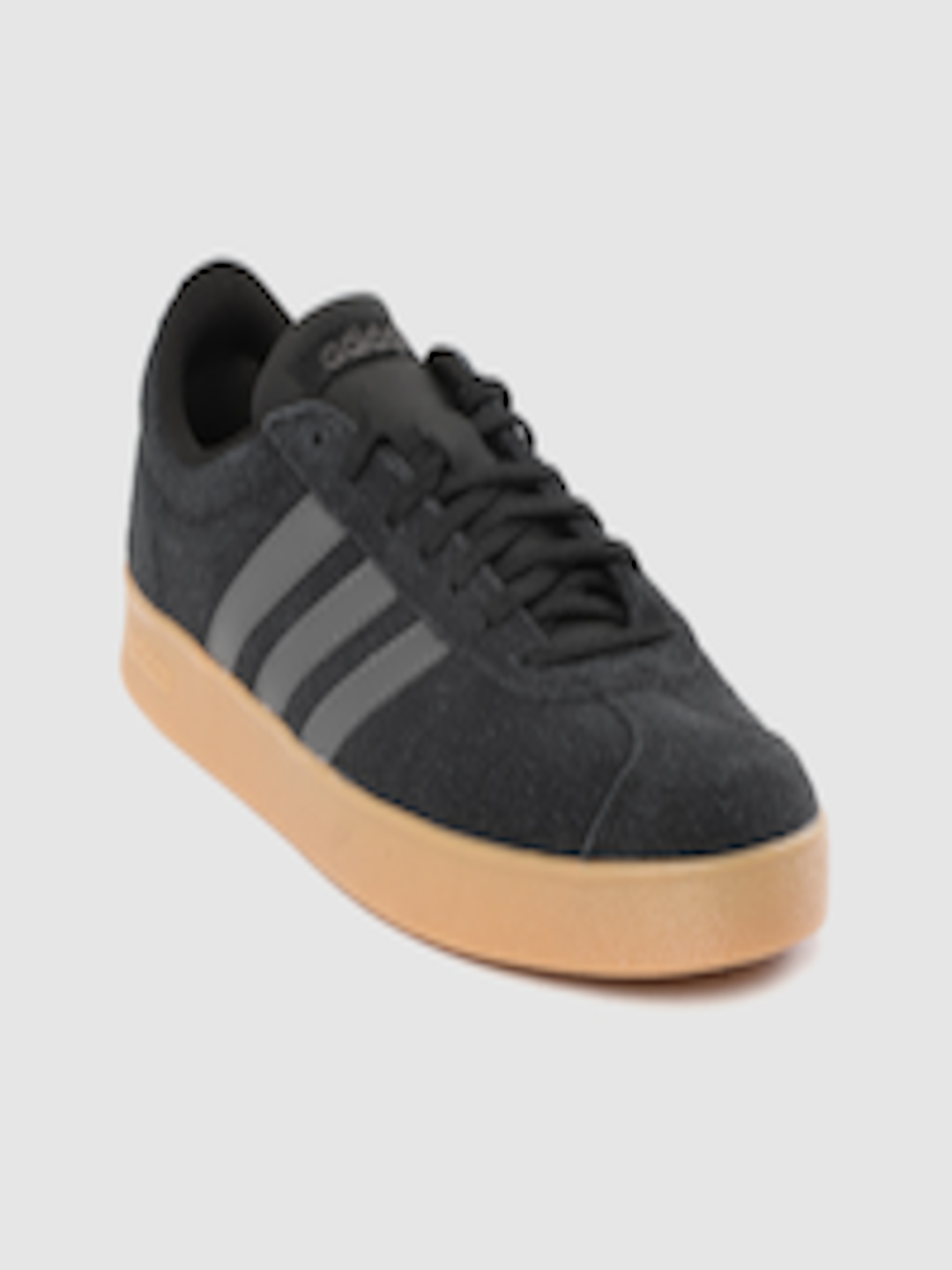 Buy ADIDAS Women Black Solid VL Court 2.0 Leather Skateboarding Shoes