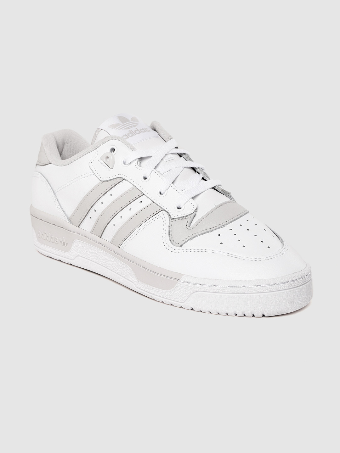 Buy ADIDAS Originals Men White Perforated Rivalry Low ...