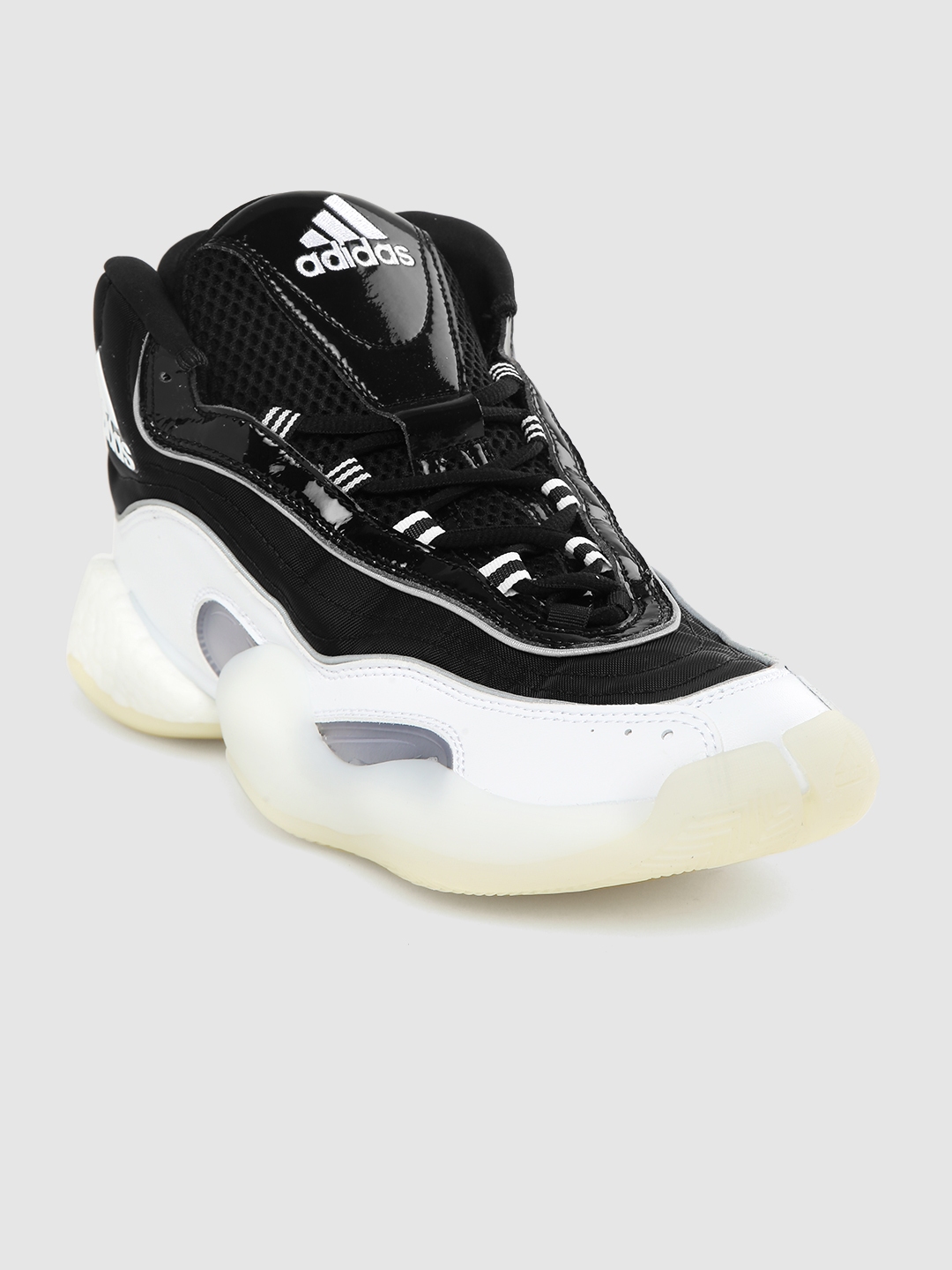 Buy ADIDAS Originals Men Black & White Crazy BYW Icon 98 Colourblocked Mid Top Sneakers - Casual 