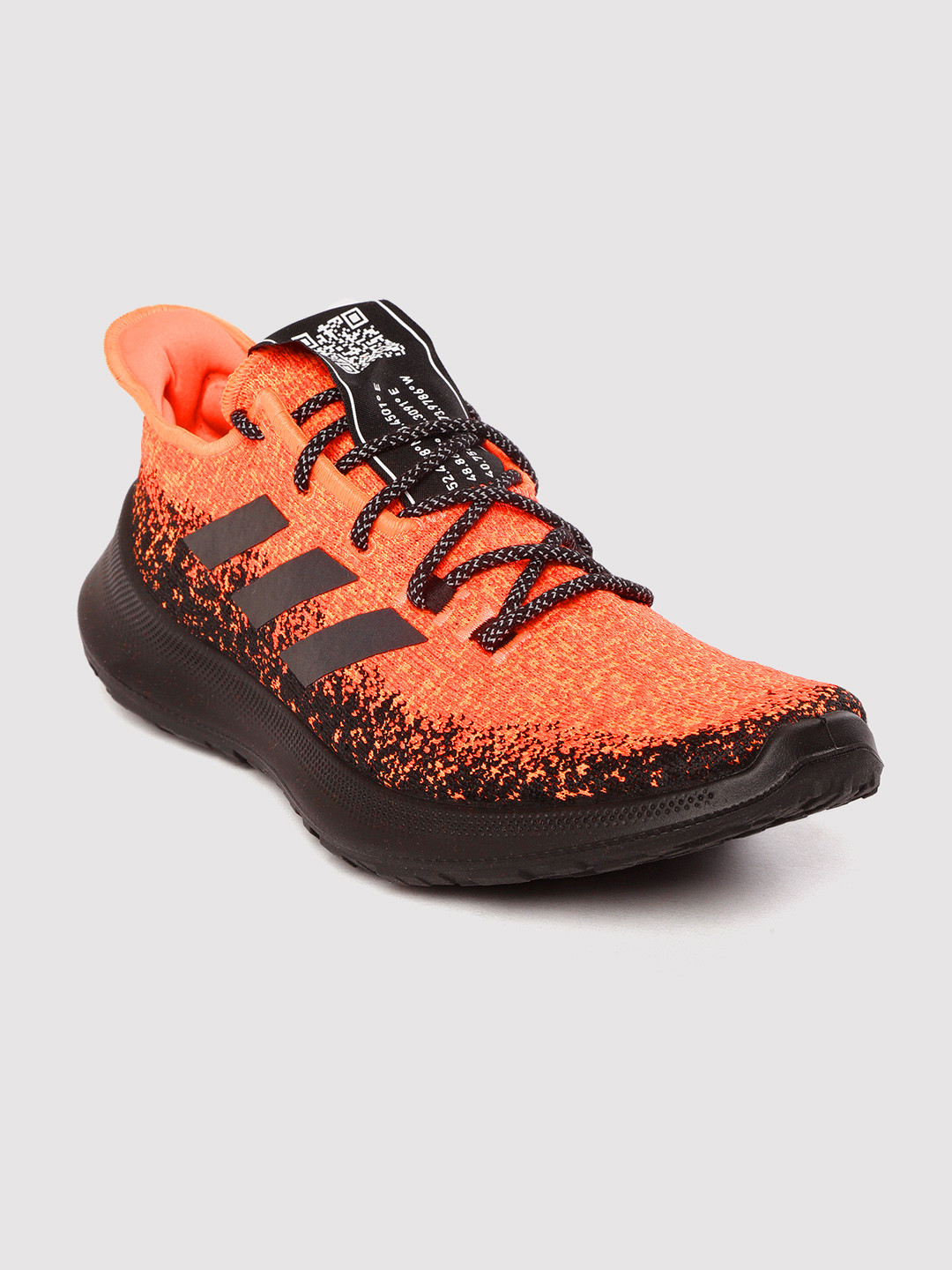 Buy ADIDAS Men Orange & Black Sense Bounce Woven Design Running Shoes