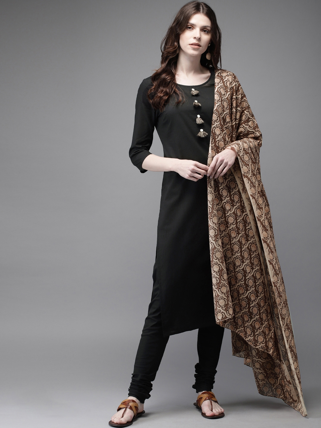 myntra anouk kurta set