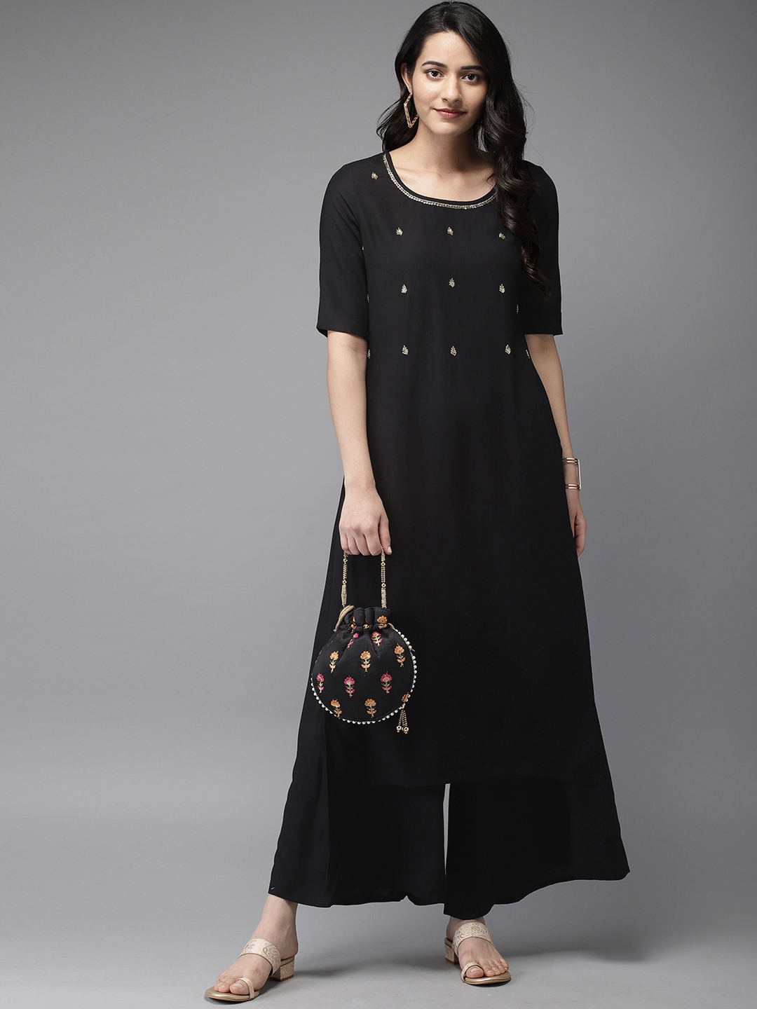 myntra anouk kurta set
