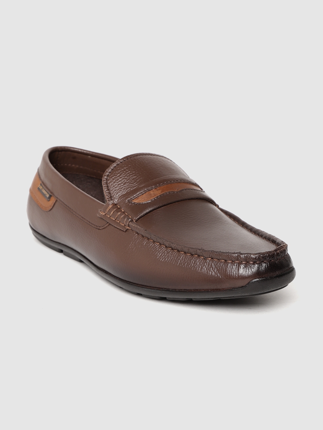 lee cooper brown leather casual shoes