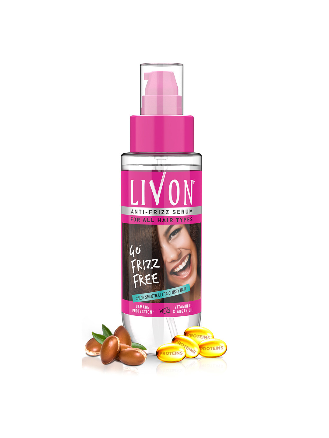 Buy Livon Anti Frizz Hair Serum With Vitamin E & Argan Oil 50 Ml - Hair