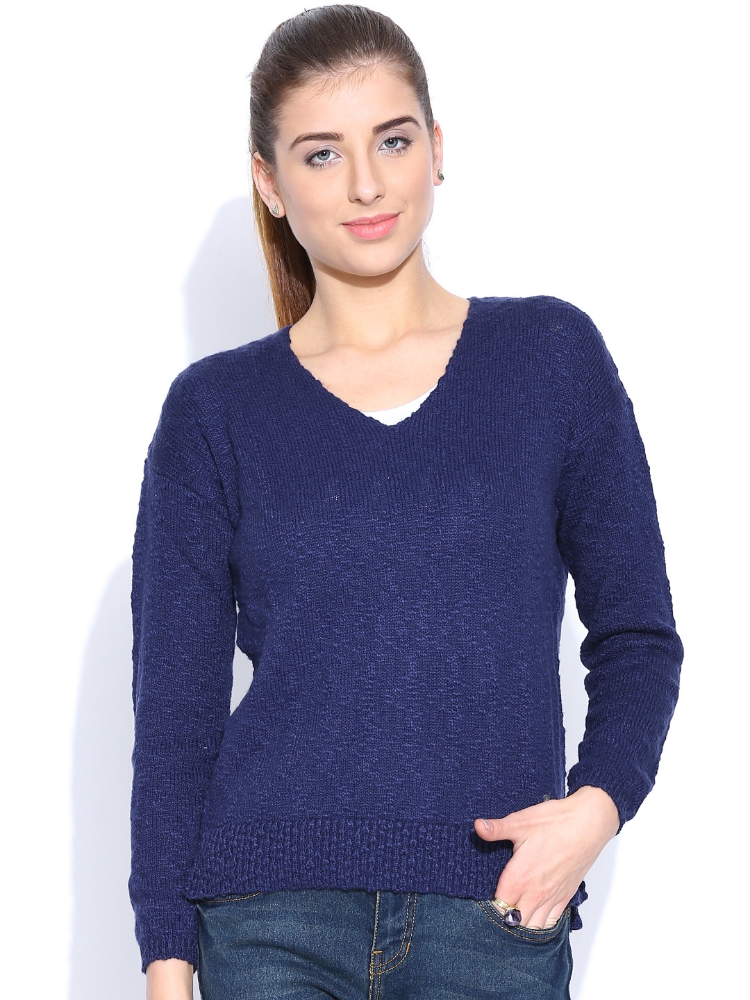 Buy Arrow New York Navy Sweater - Sweaters for Women 1043212 | Myntra