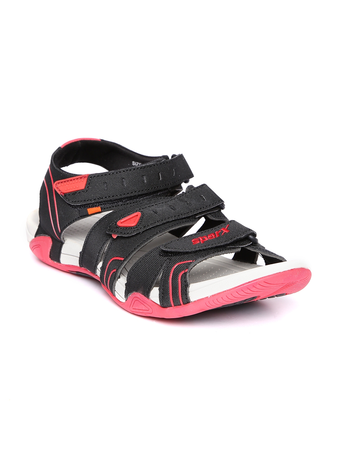 sparx men black sandals