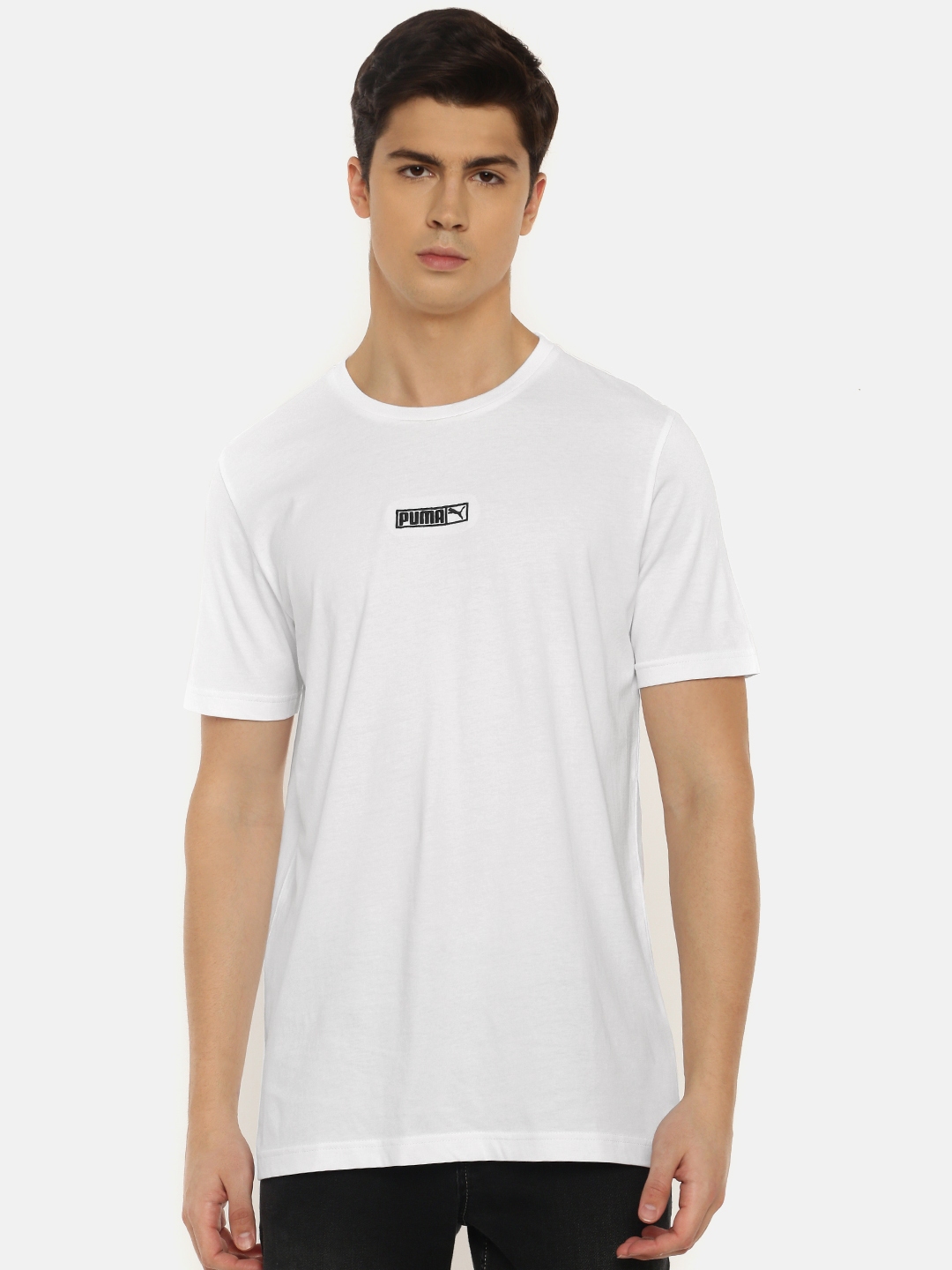 puma white collar tshirt
