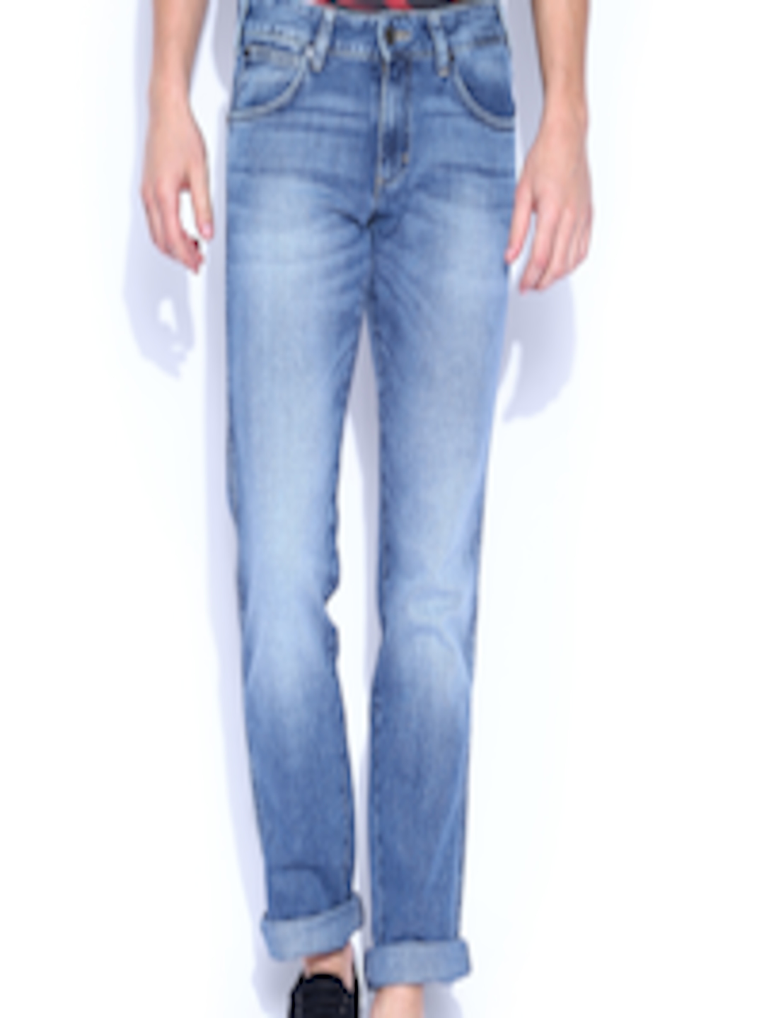 Buy Wrangler Blue Low Rise Rockville Fit Silver Shield Jeans - Jeans ...