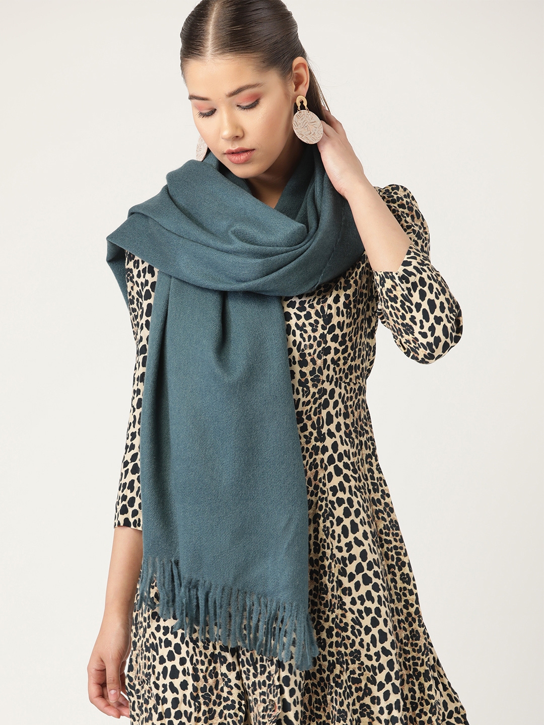 Buy MANGO Blue Solid Scarf Scarves for Women 10450938 Myntra
