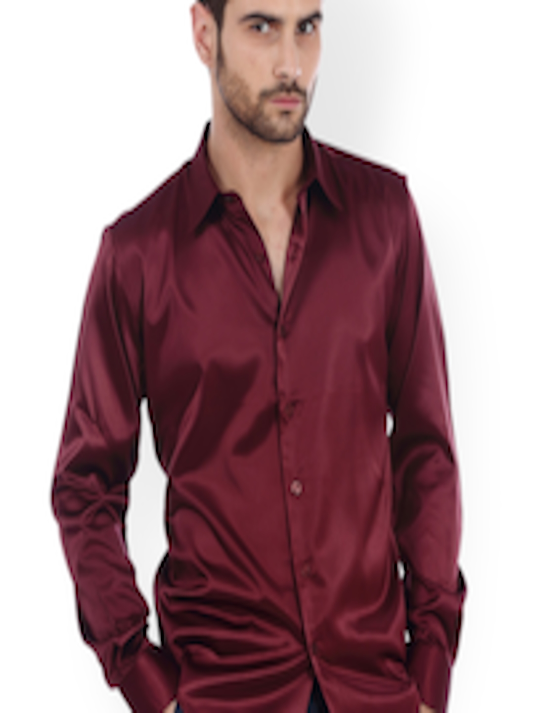 Buy Basics Red Slim Fit Shirt - Shirts for Men 1045753 | Myntra