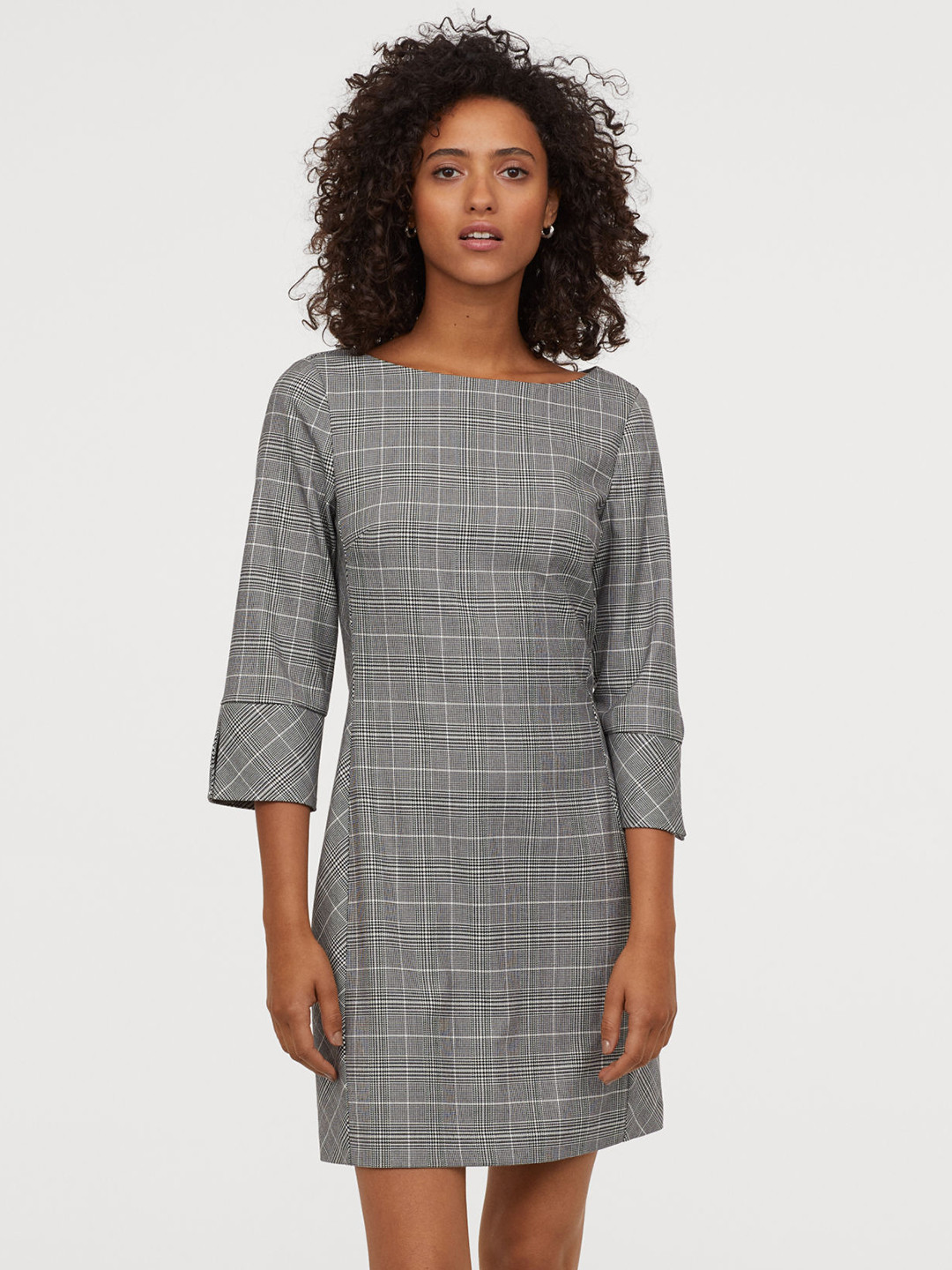 Buy H&M Women Black Checked Dress Dresses for Women 10459150 Myntra
