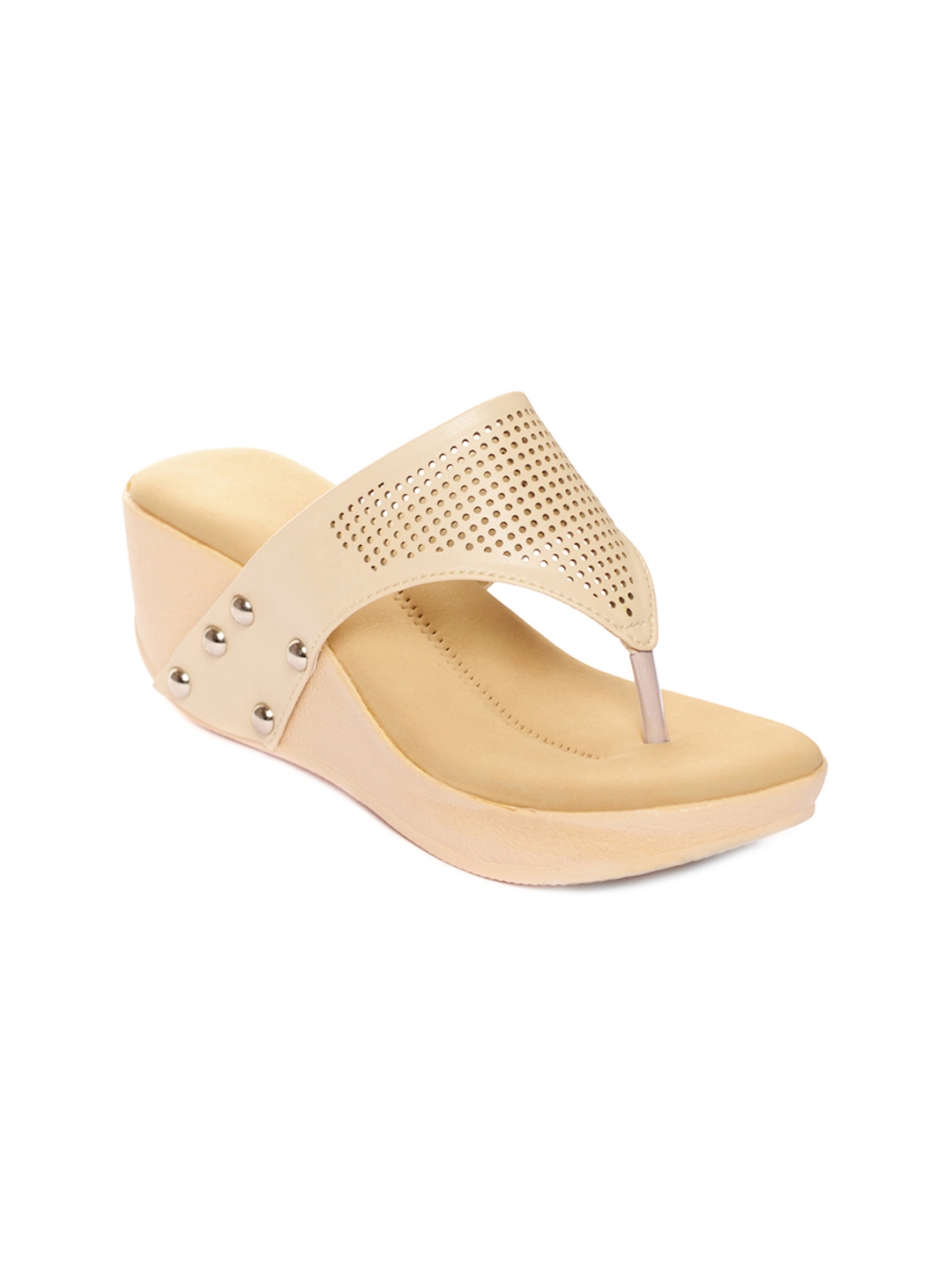 Buy Bruno Manetti Women Cream Coloured Platforms - Heels for Women ...