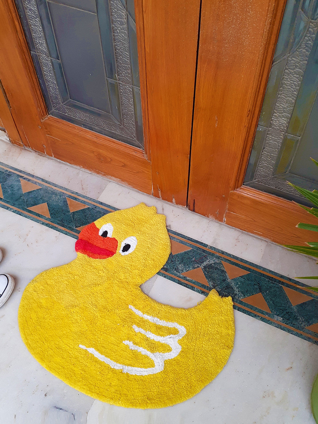 Buy Avira Home Yellow Duck Printed 1200 GSM Cotton Doormat Doormats