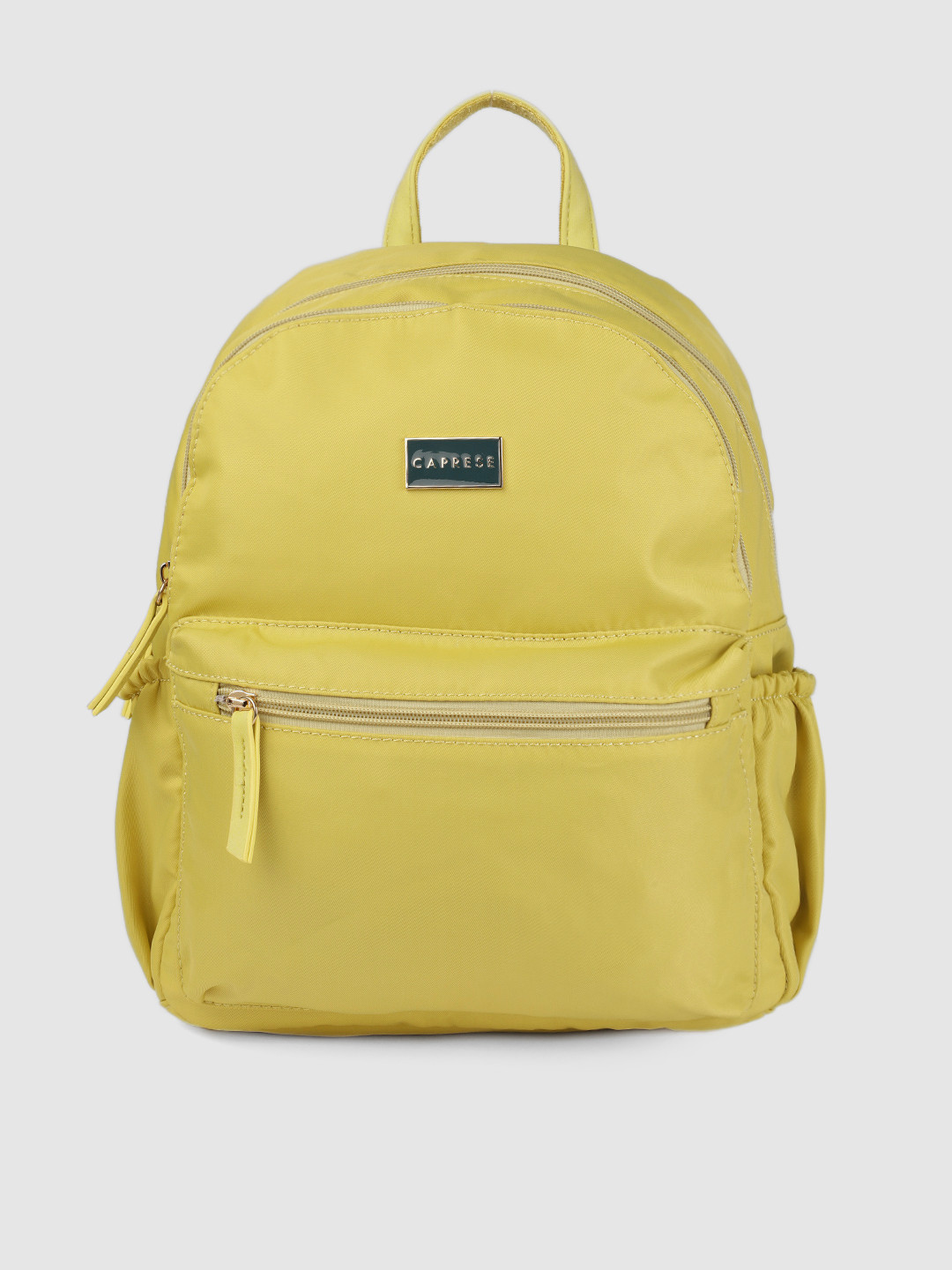 Buy Caprese Women Yellow Solid Backpack Backpacks for Women 10486132