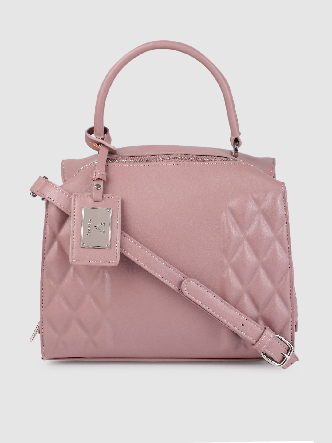 Buy Allen Solly Pink Solid Handheld Bag - Handbags for Women 10486490 ...
