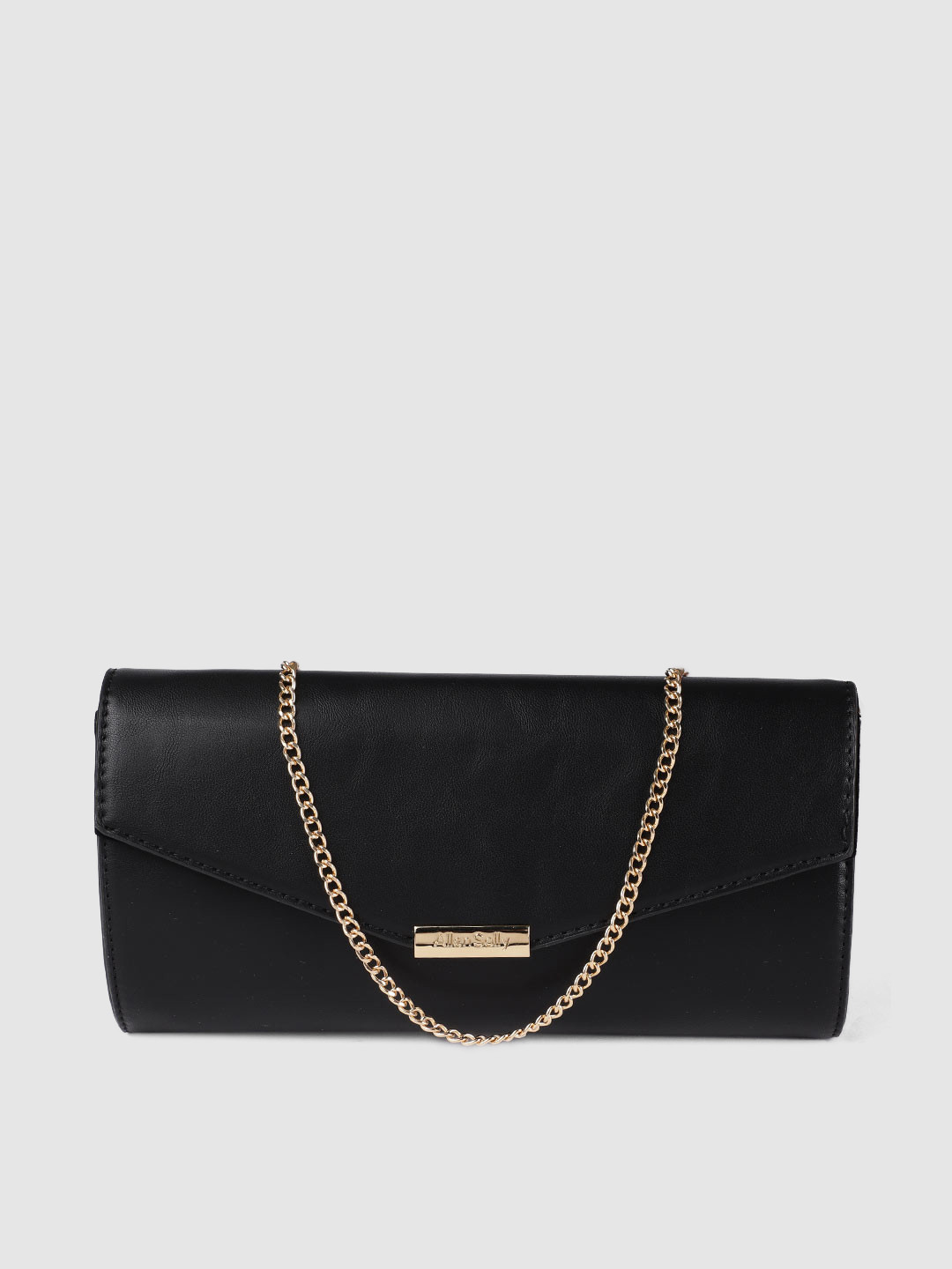 Buy Allen Solly Black Solid Envelope Clutch Clutches for Women