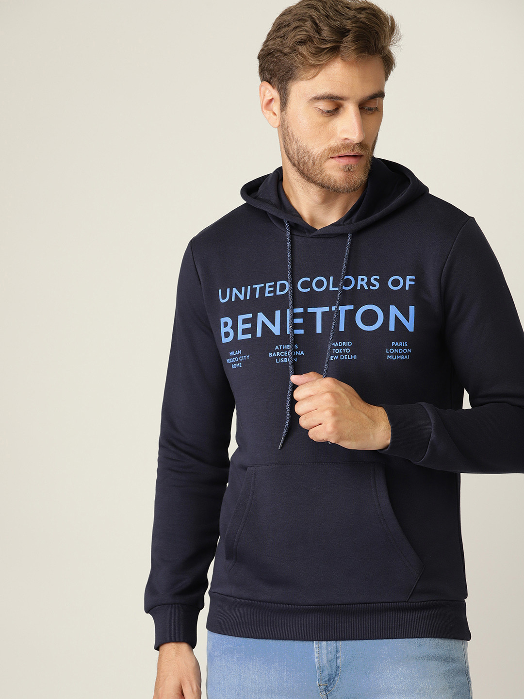 Cardigan United Colors Of Benetton Homme - Mix Laine/Coton | Design Pied-de-Poule